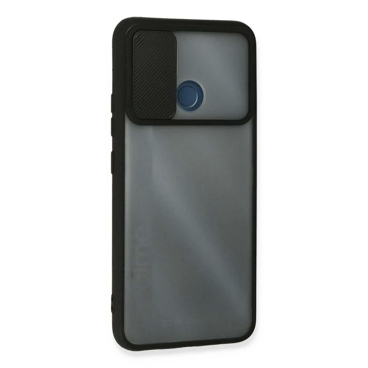 Newface Realme C25 Kılıf Palm Buzlu Kamera Sürgülü Silikon - Siyah — görsel 5