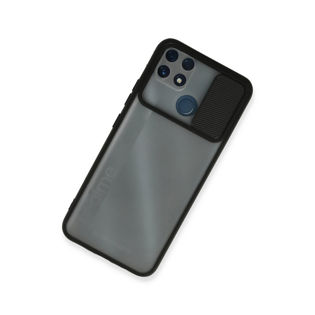 Newface Realme C25 Kılıf Palm Buzlu Kamera Sürgülü Silikon - Siyah — görsel 9