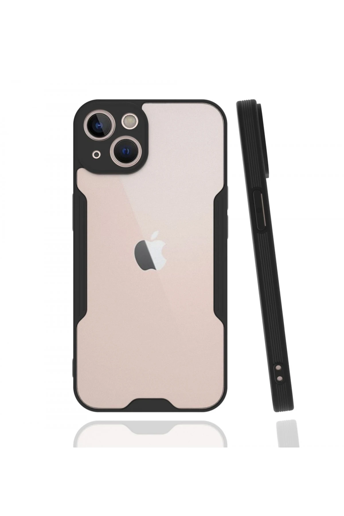 Newface Apple iPhone 13 Kılıf Platin Silikon - Siyah