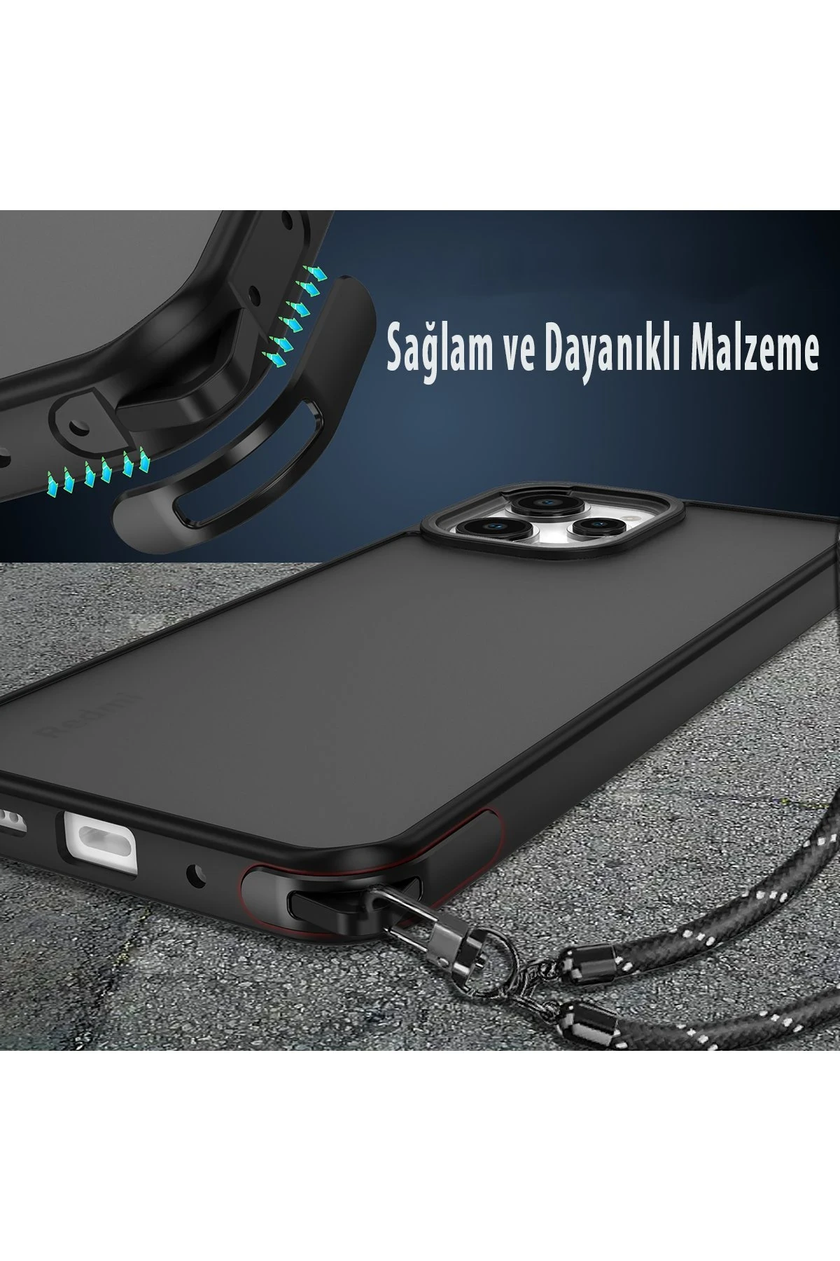 Newface Xiaomi Redmi 12 Kılıf Elegant Kapak - Siyah — görsel 3