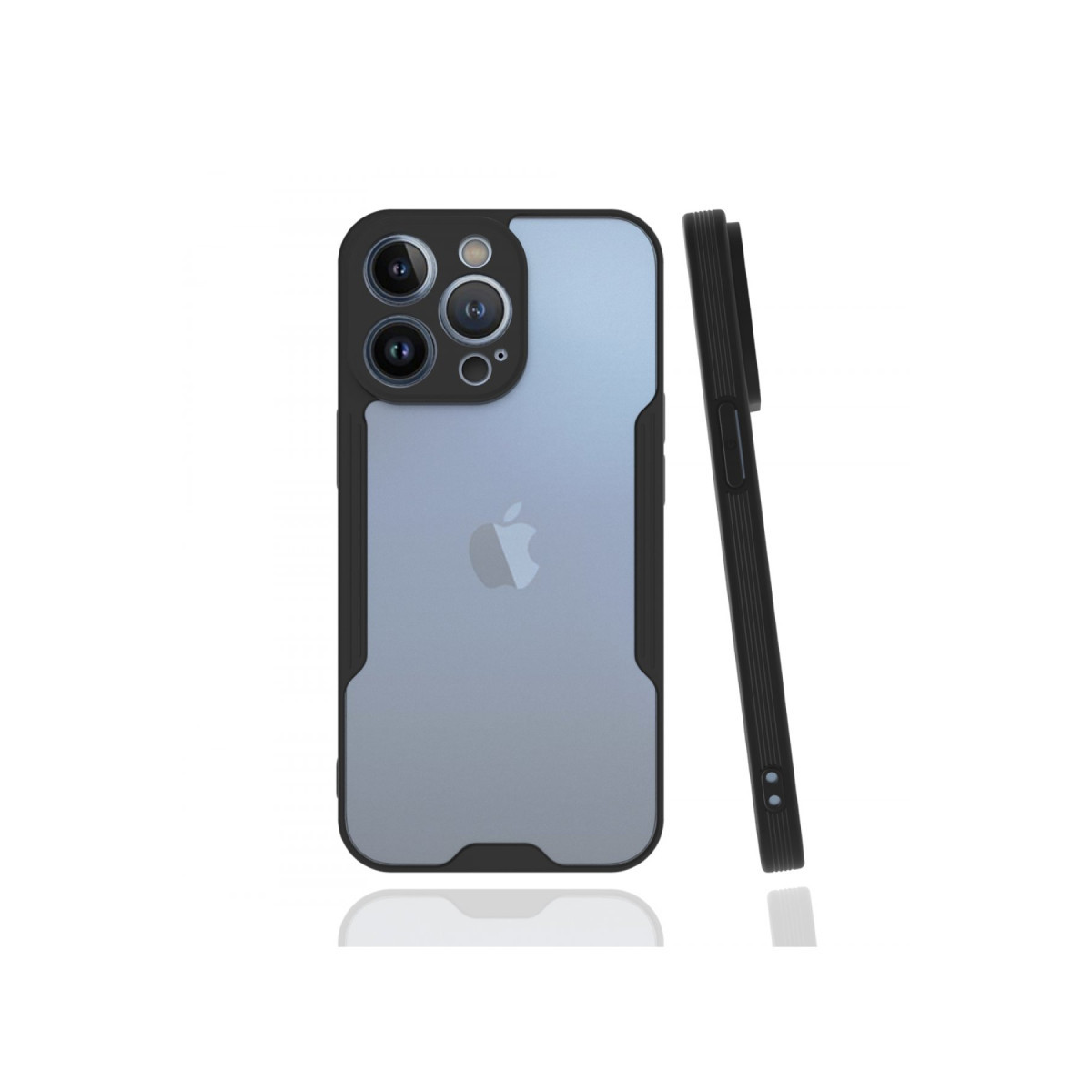 Newface Apple iPhone 13 Pro Max Kılıf Platin Silikon - Siyah — görsel 3