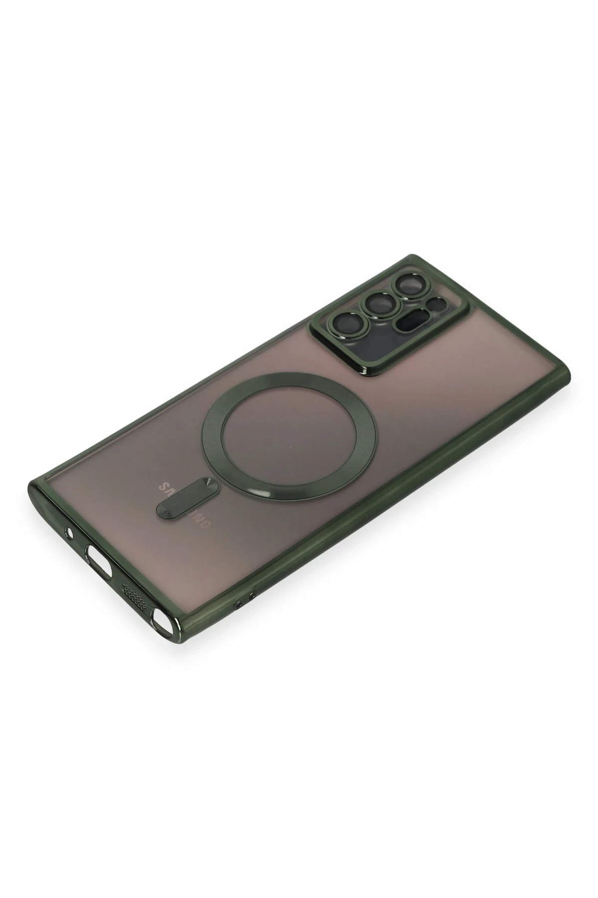 Newface Samsung Galaxy Note 20 Ultra Kılıf Kross Magneticsafe Kapak - Koyu Yeşil