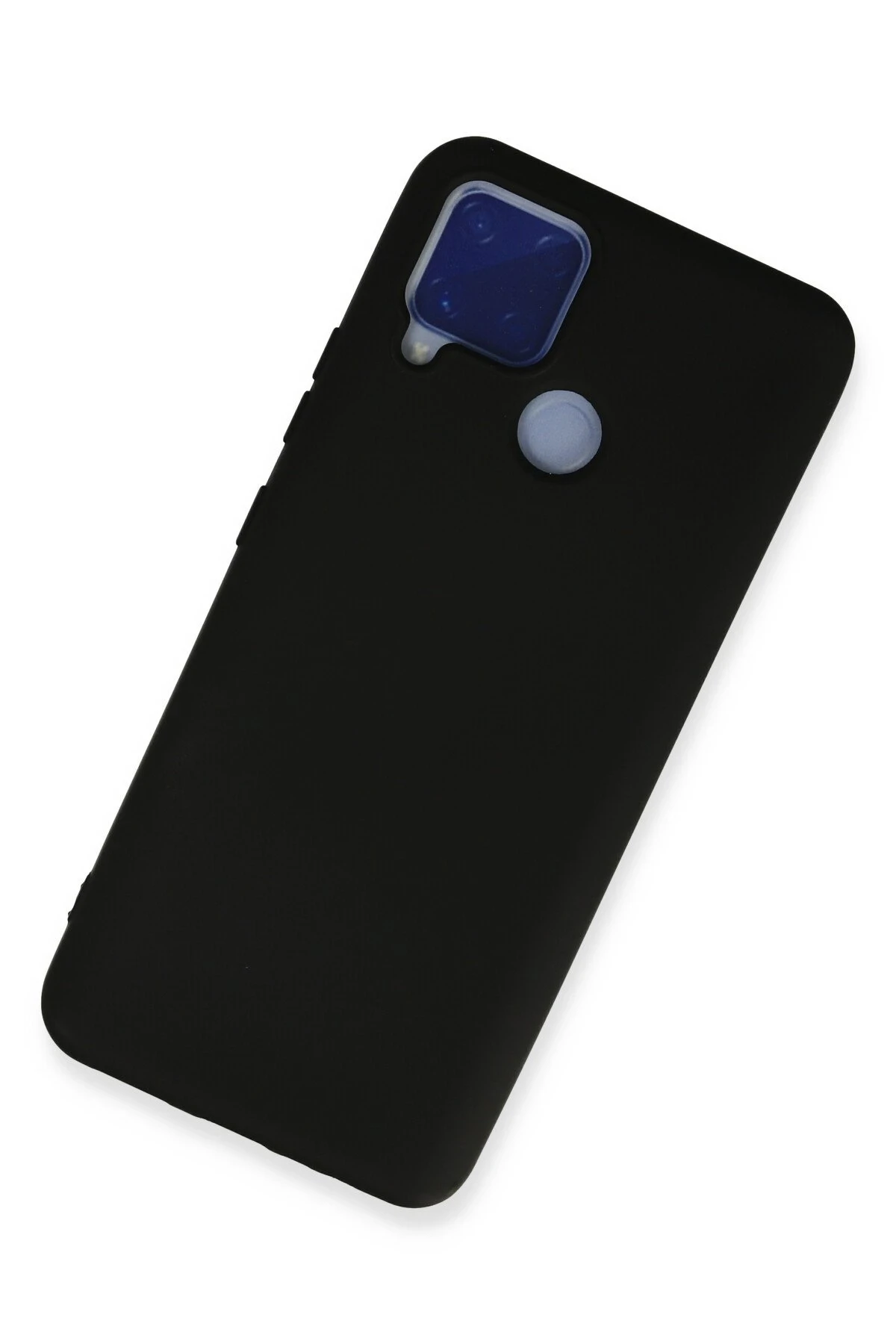 Newface Realme C15 Kılıf Nano içi Kadife Silikon - Siyah