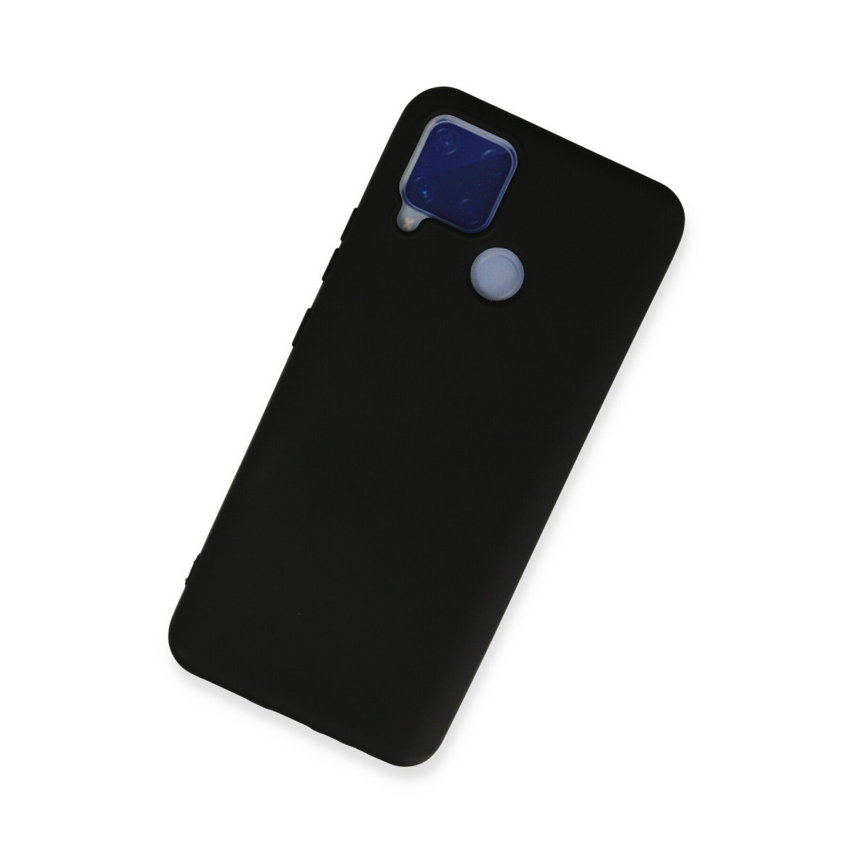 Newface Realme C15 Kılıf Nano içi Kadife Silikon - Siyah — görsel 8