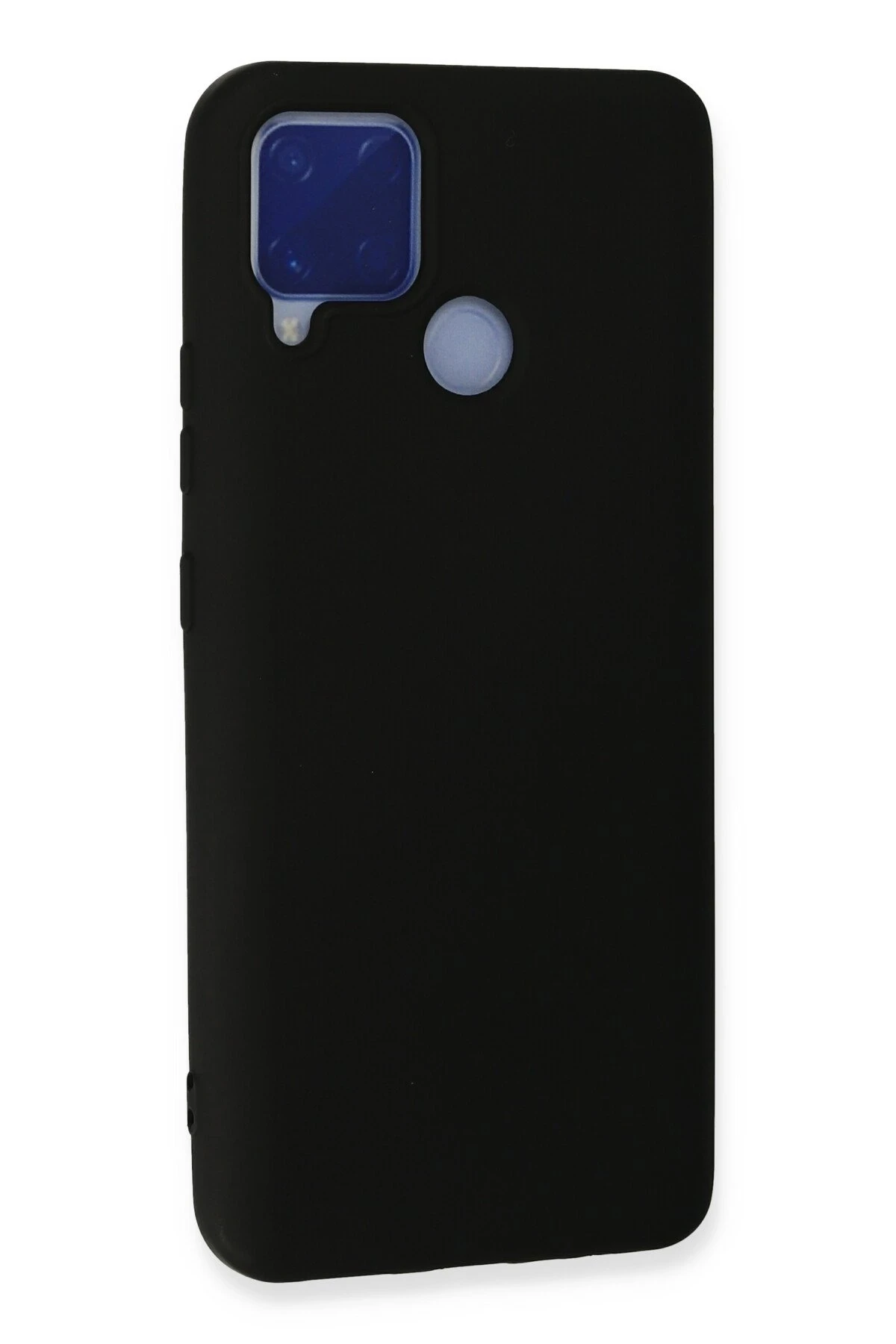 Newface Realme C15 Kılıf Nano içi Kadife Silikon - Siyah