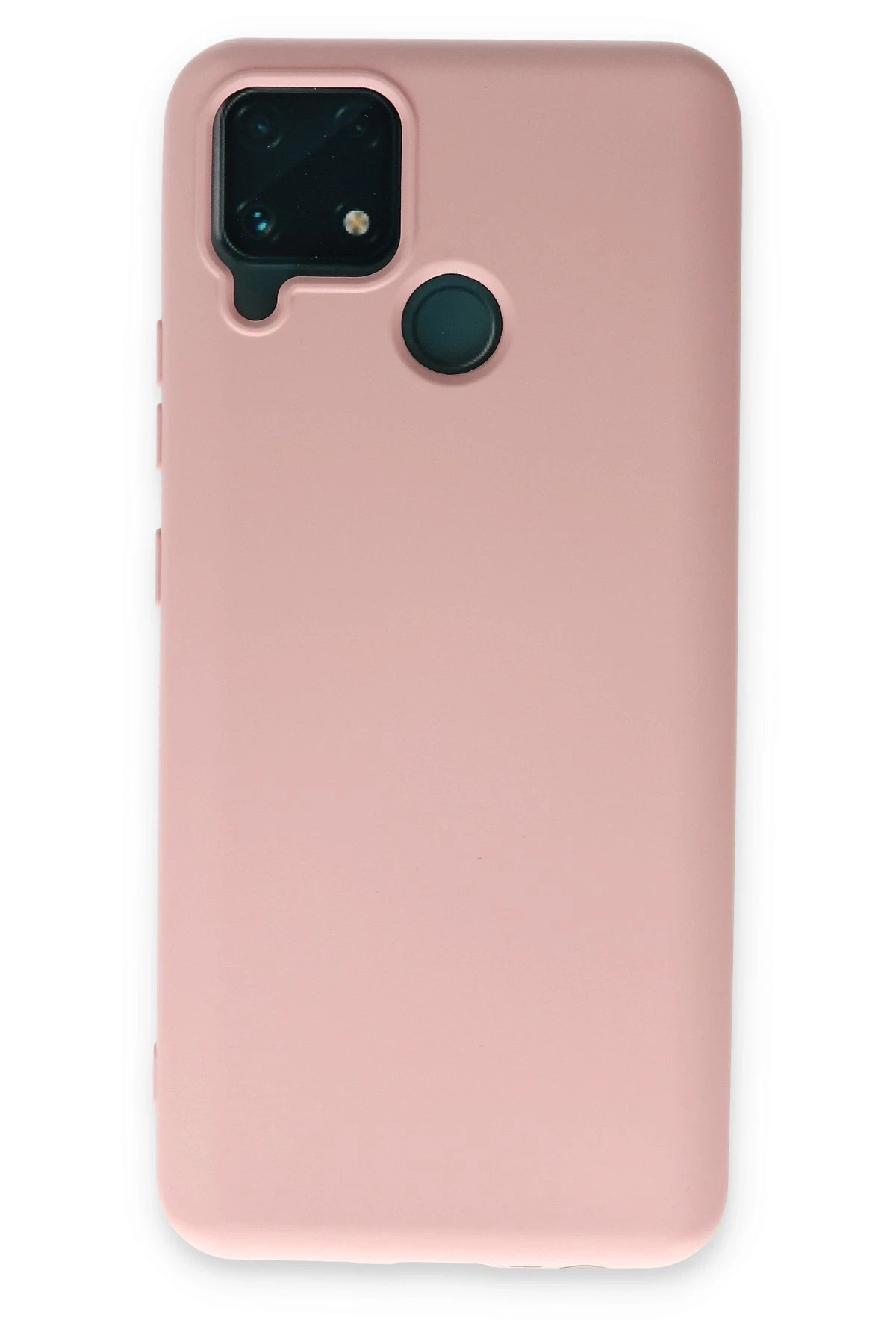 Newface Realme C15 Kılıf Nano içi Kadife Silikon - Pudra