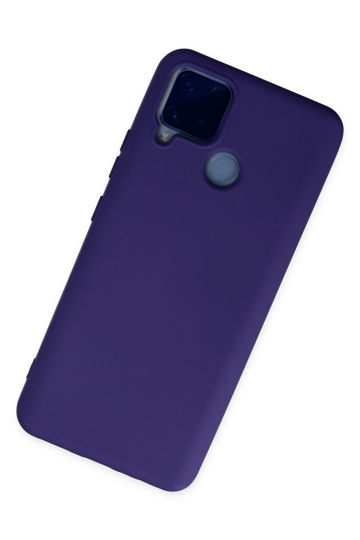 Newface Realme C15 Kılıf Nano içi Kadife Silikon - Mor
