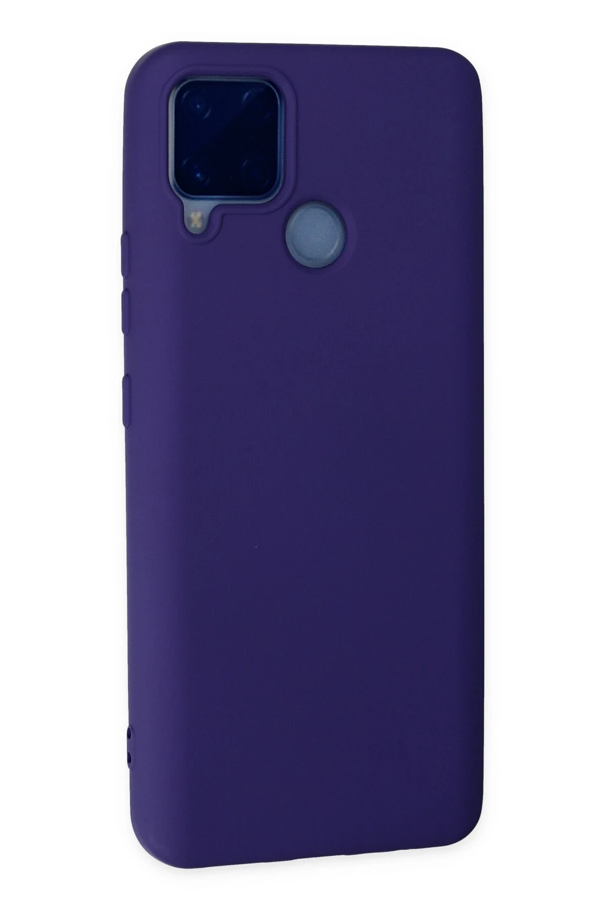 Newface Realme C15 Kılıf Nano içi Kadife Silikon - Mor