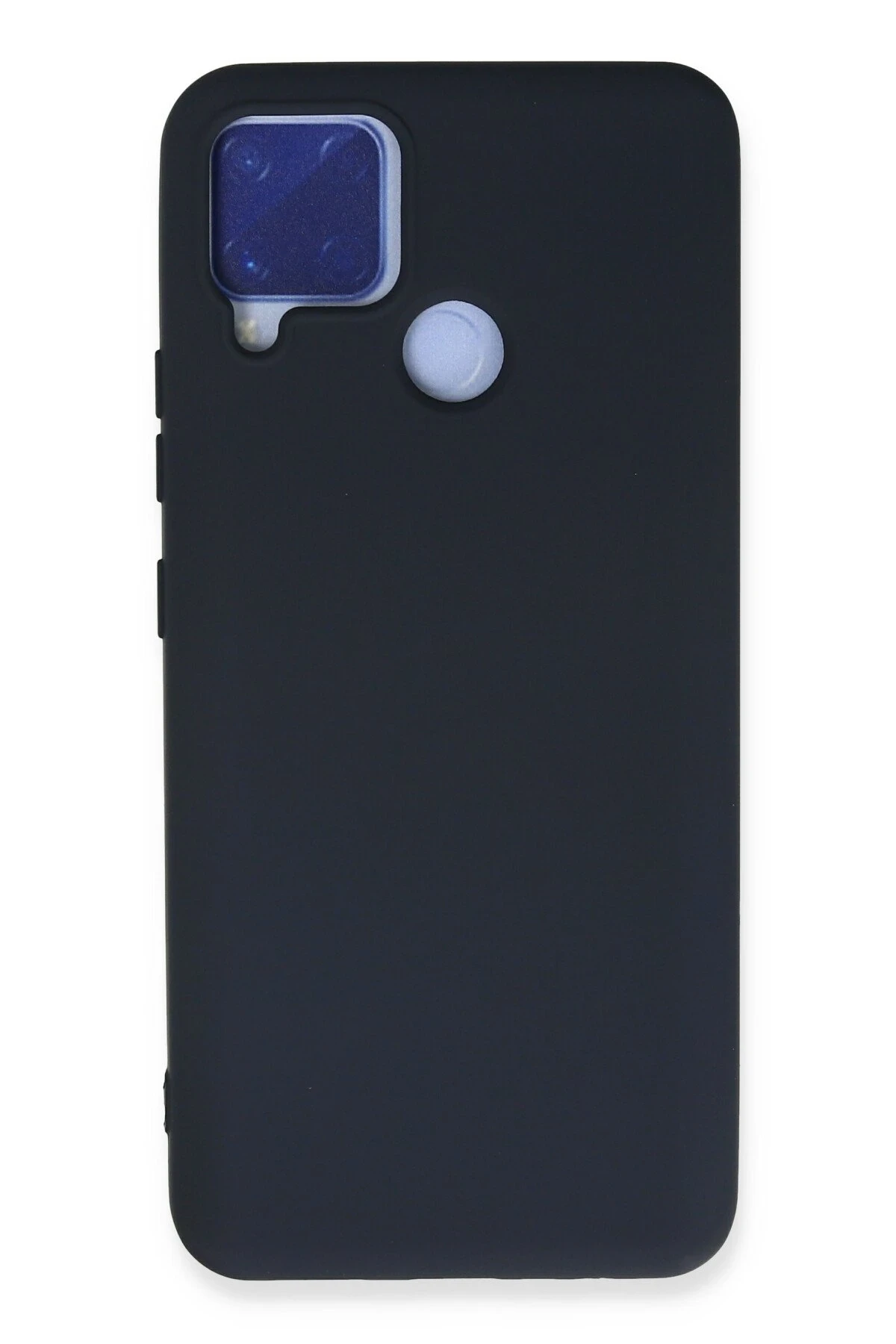 Newface Realme C15 Kılıf Nano içi Kadife Silikon - Lacivert