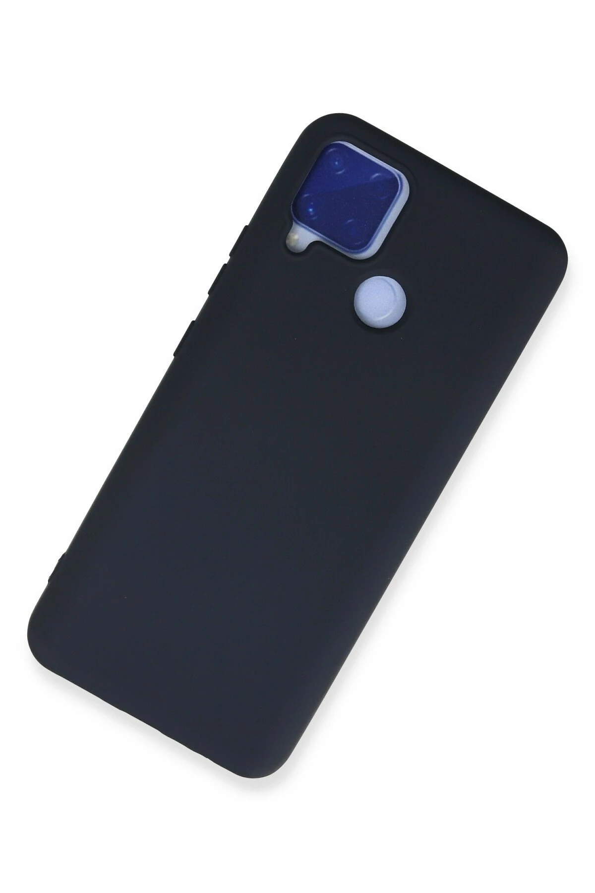 Newface Realme C15 Kılıf Nano içi Kadife Silikon - Lacivert