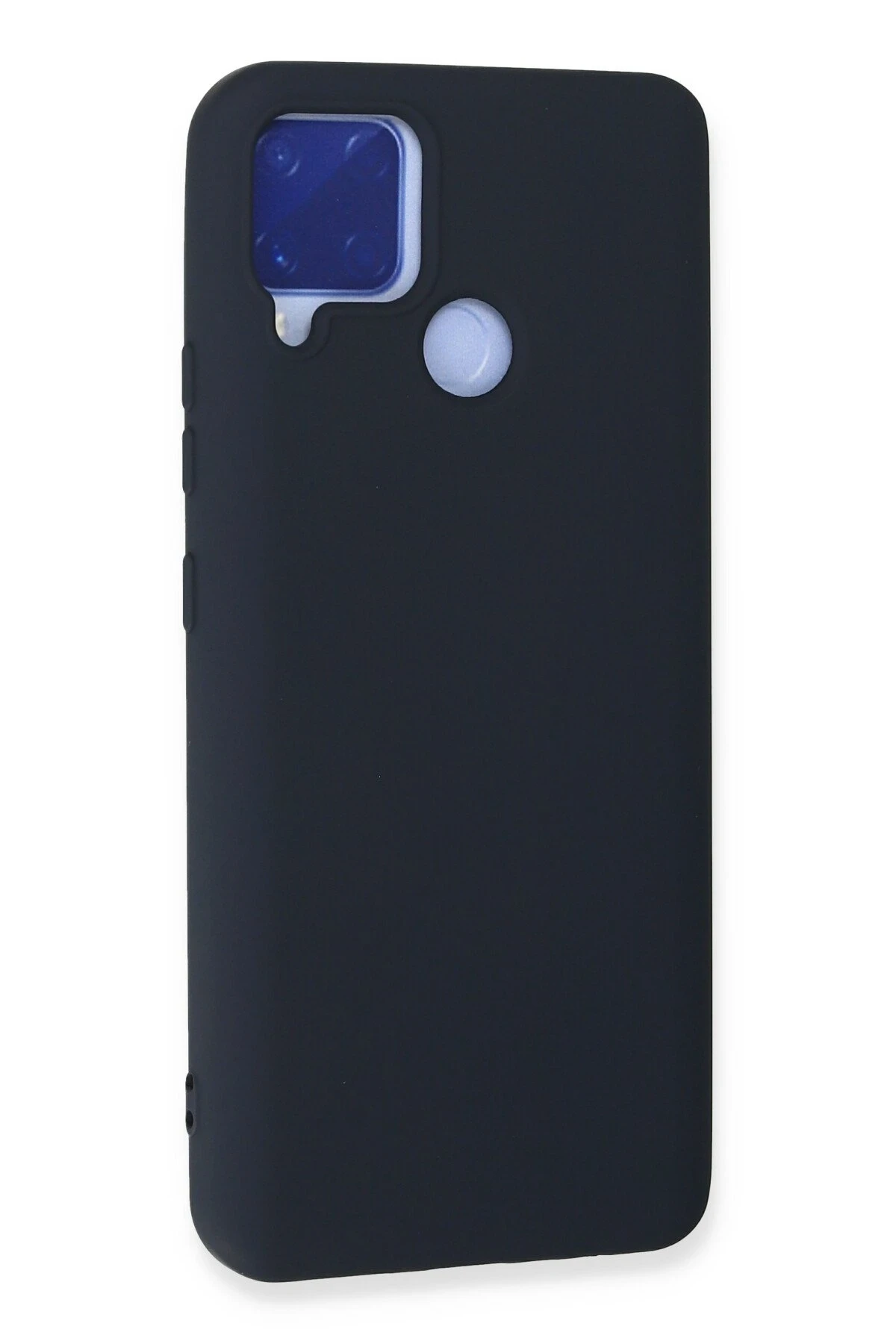 Newface Realme C15 Kılıf Nano içi Kadife Silikon - Lacivert