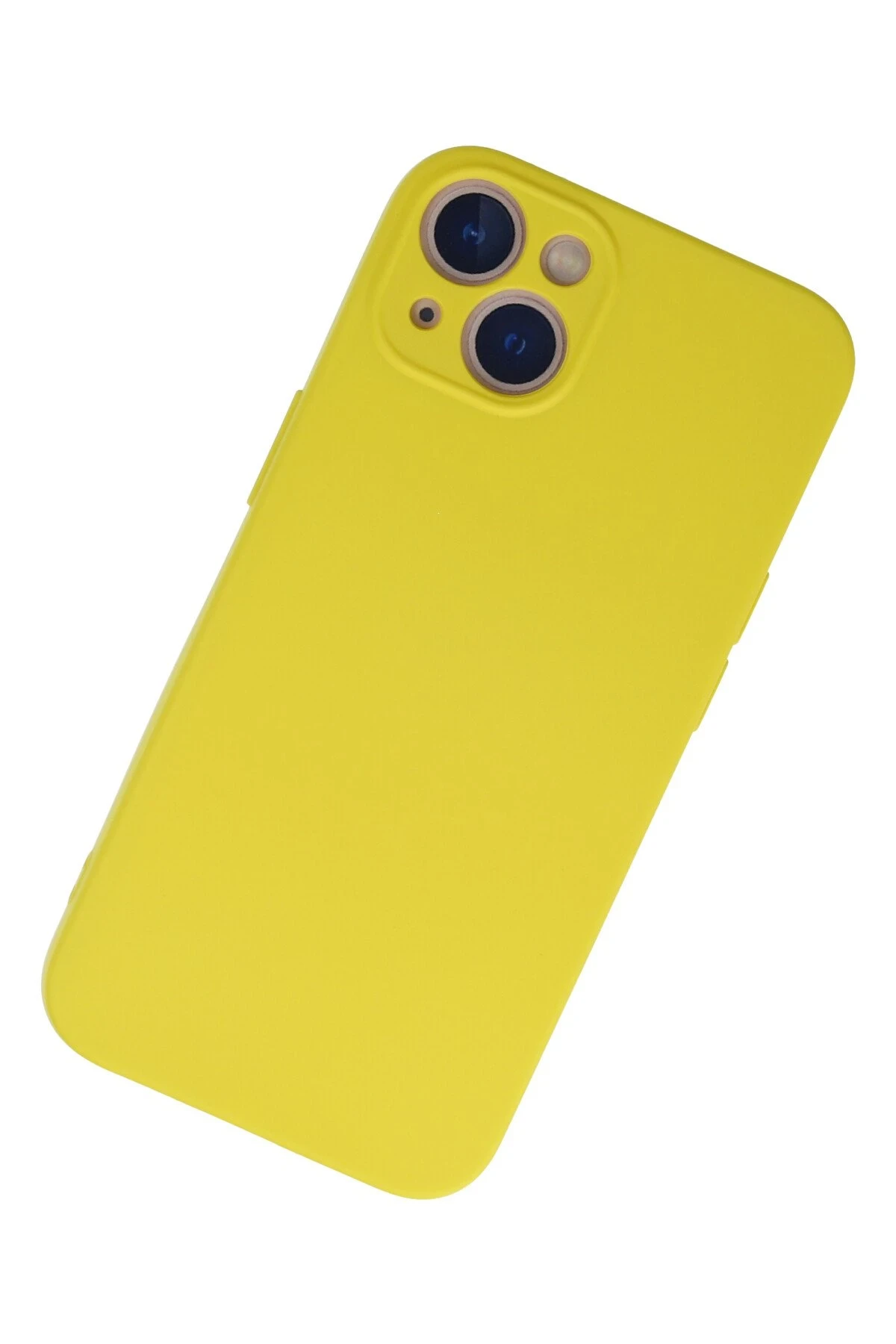 Newface iPhone 13 Mini Kılıf Nano içi Kadife Silikon - Sarı