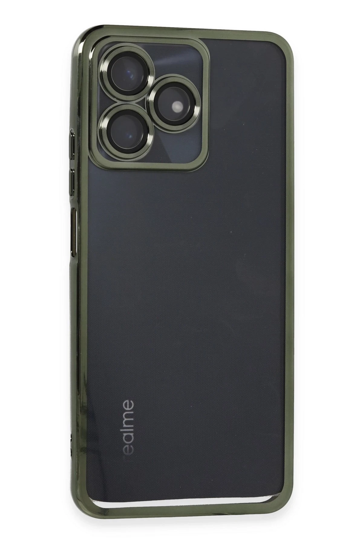 Newface Realme C53 Kılıf Razer Lensli Silikon - Yeşil