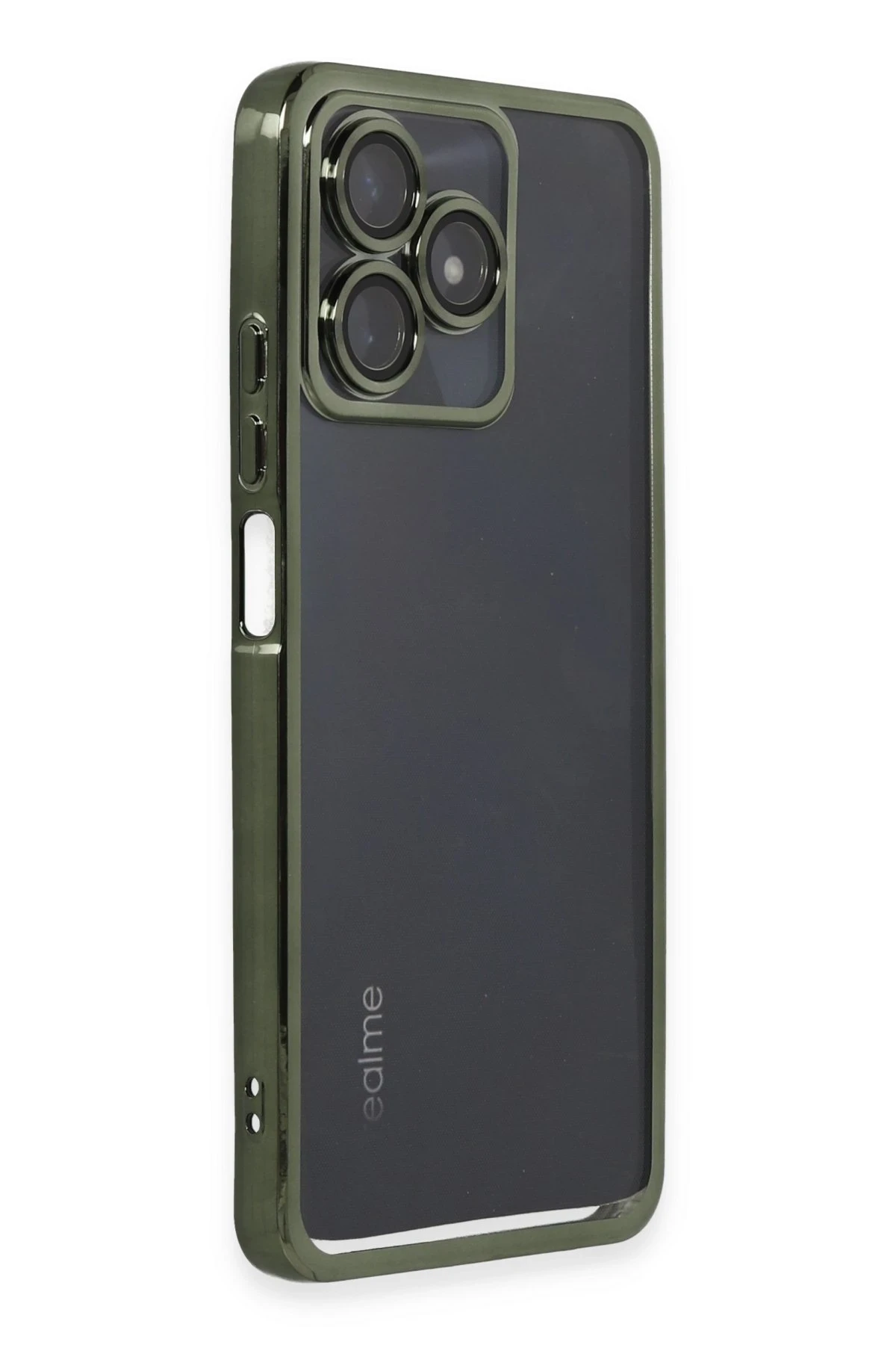 Newface Realme C53 Kılıf Razer Lensli Silikon - Yeşil