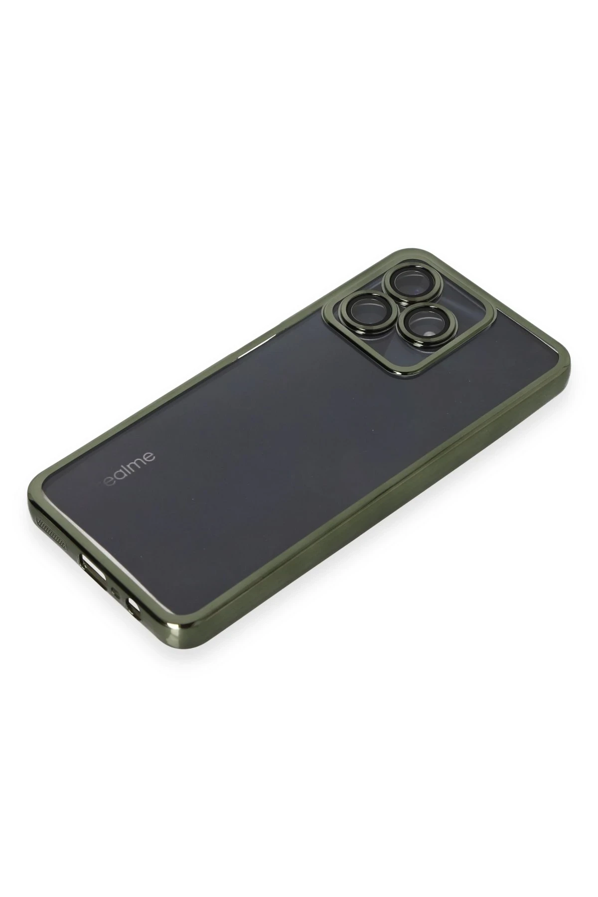 Newface Realme C53 Kılıf Razer Lensli Silikon - Yeşil
