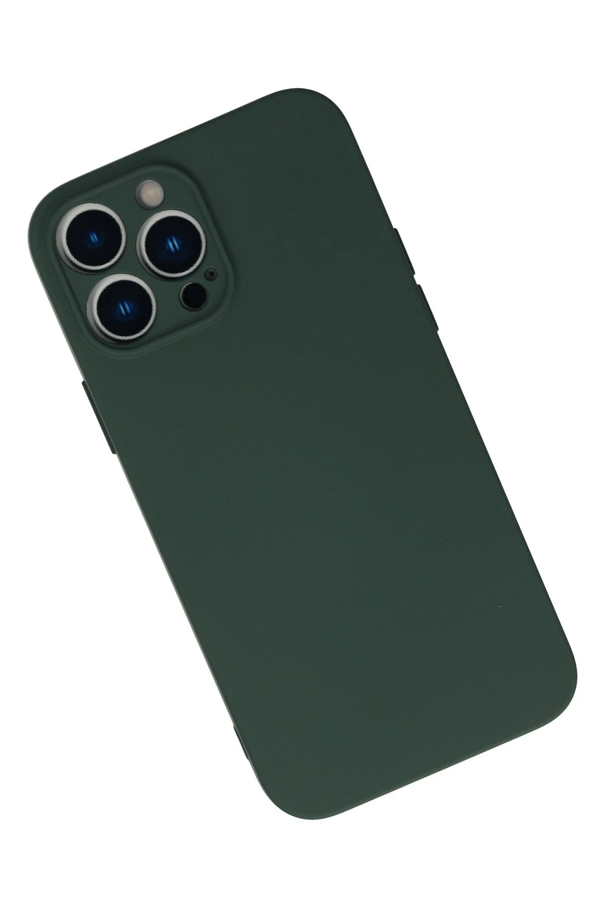 Newface iPhone 13 Pro Kılıf Nano içi Kadife Silikon - Koyu Yeşil