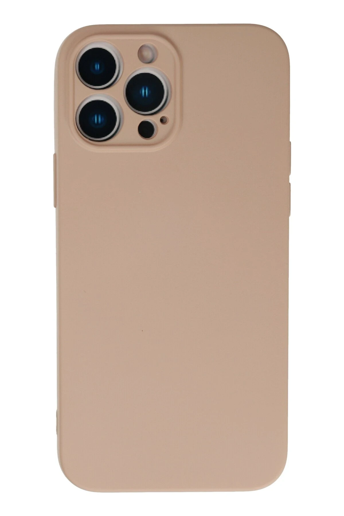 Newface iPhone 13 Pro Kılıf Nano içi Kadife Silikon - Pudra