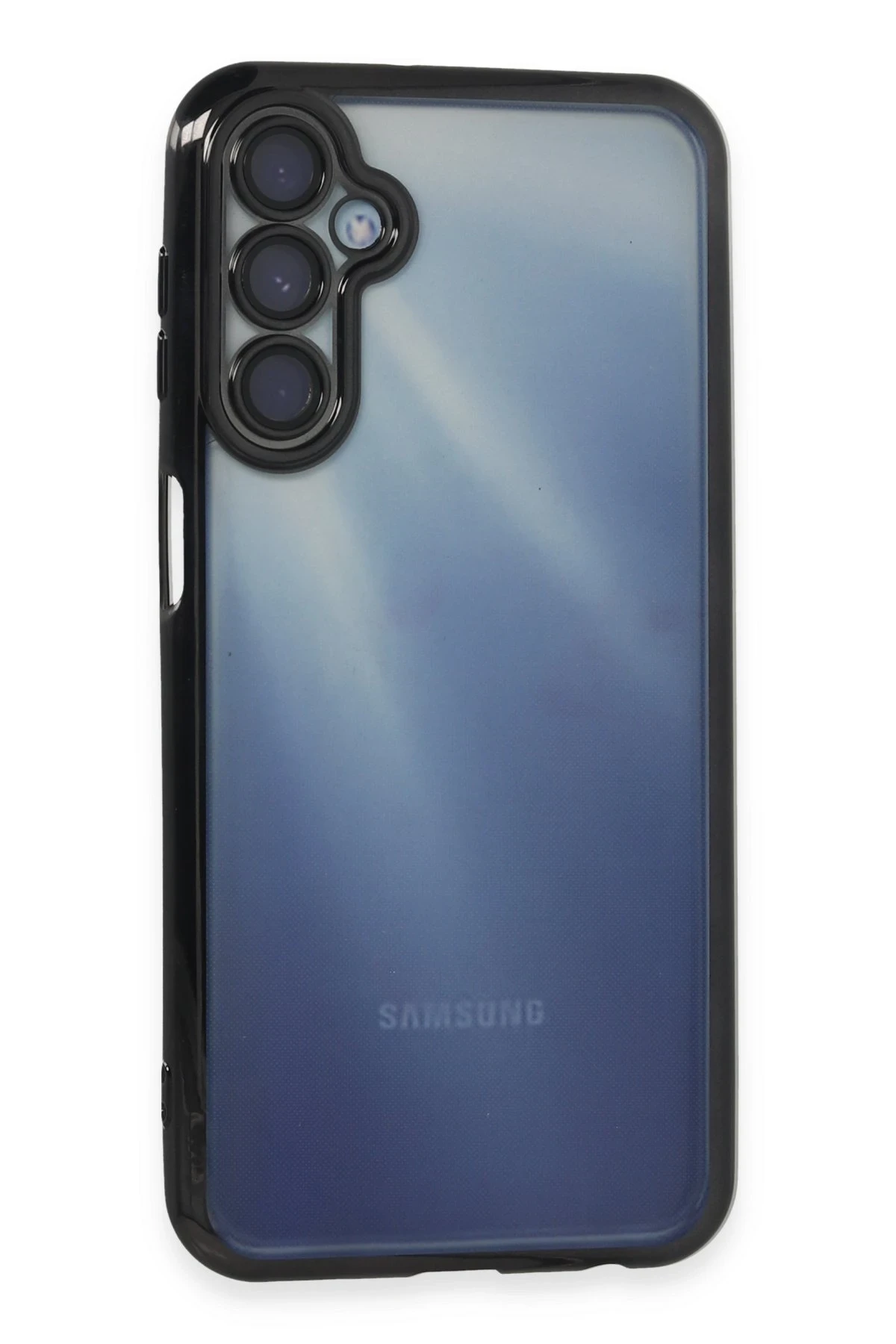Newface Samsung Galaxy M34 5G Kılıf Razer Lensli Silikon - Siyah