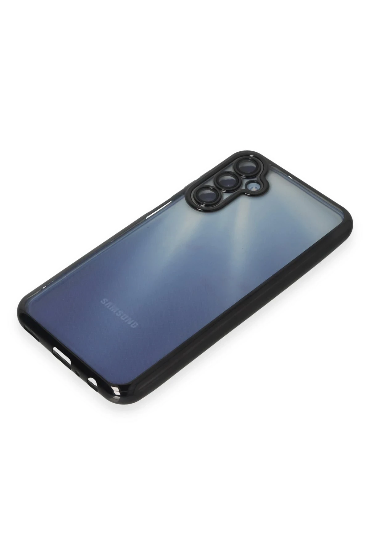Newface Samsung Galaxy M34 5G Kılıf Razer Lensli Silikon - Siyah — görsel 4