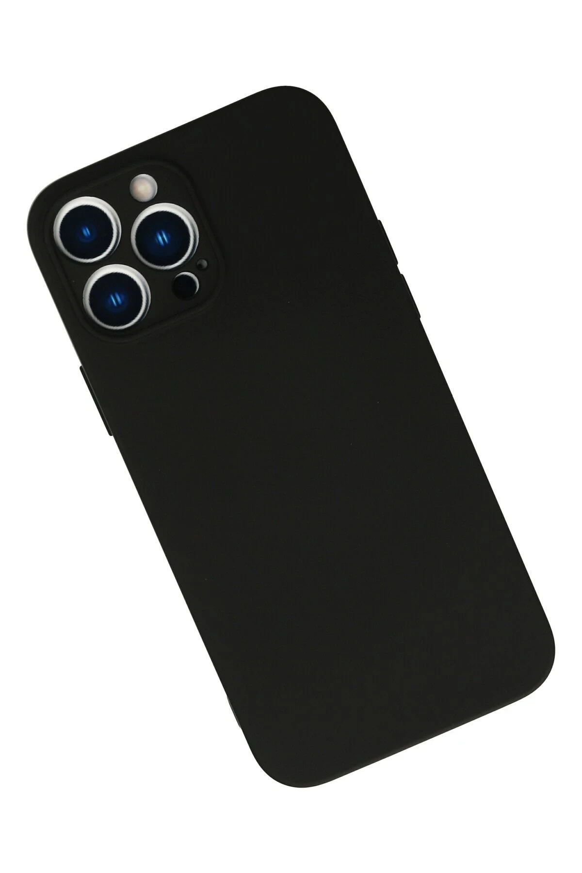 Newface iPhone 13 Pro Max Kılıf Nano içi Kadife Silikon - Siyah