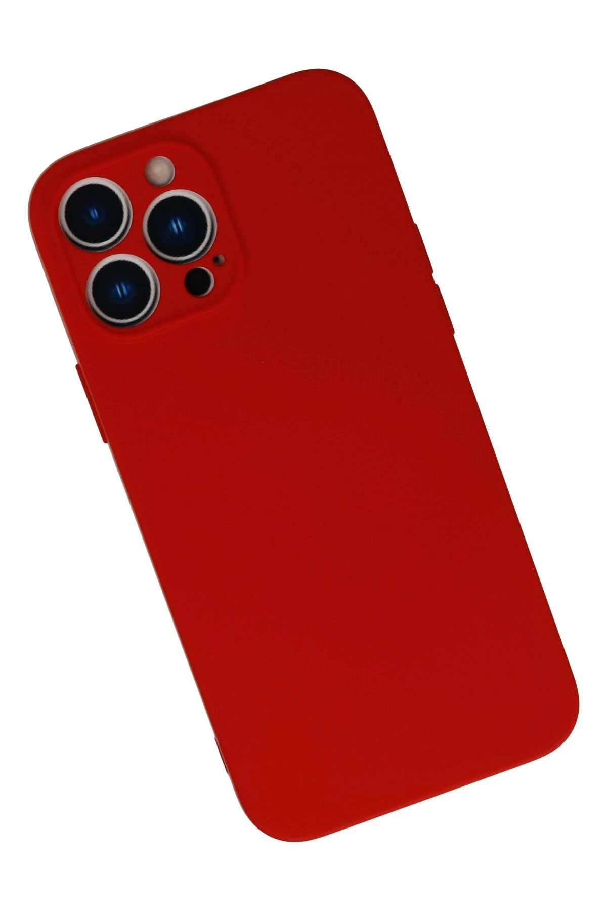 Newface iPhone 13 Pro Max Kılıf Nano içi Kadife Silikon - Kırmızı