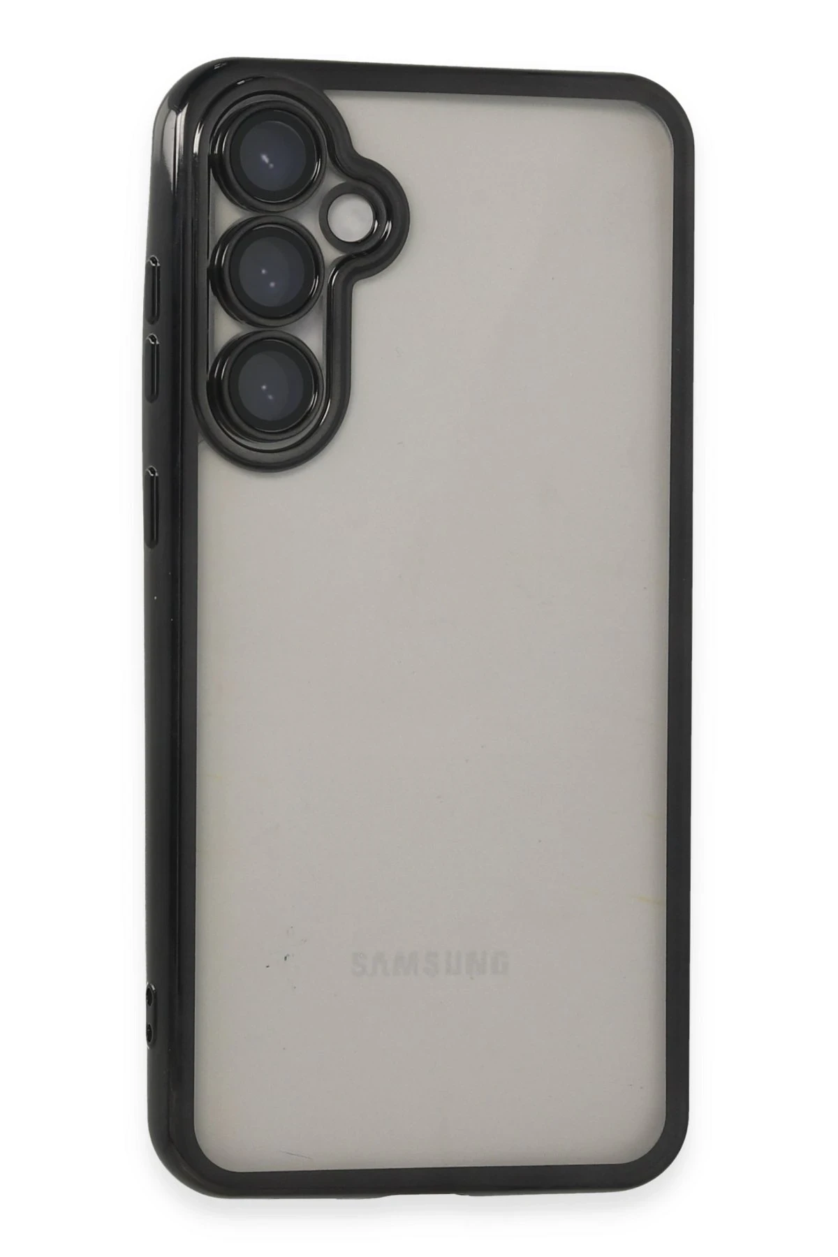 Newface Samsung Galaxy S23 FE Kılıf Razer Lensli Silikon - Siyah