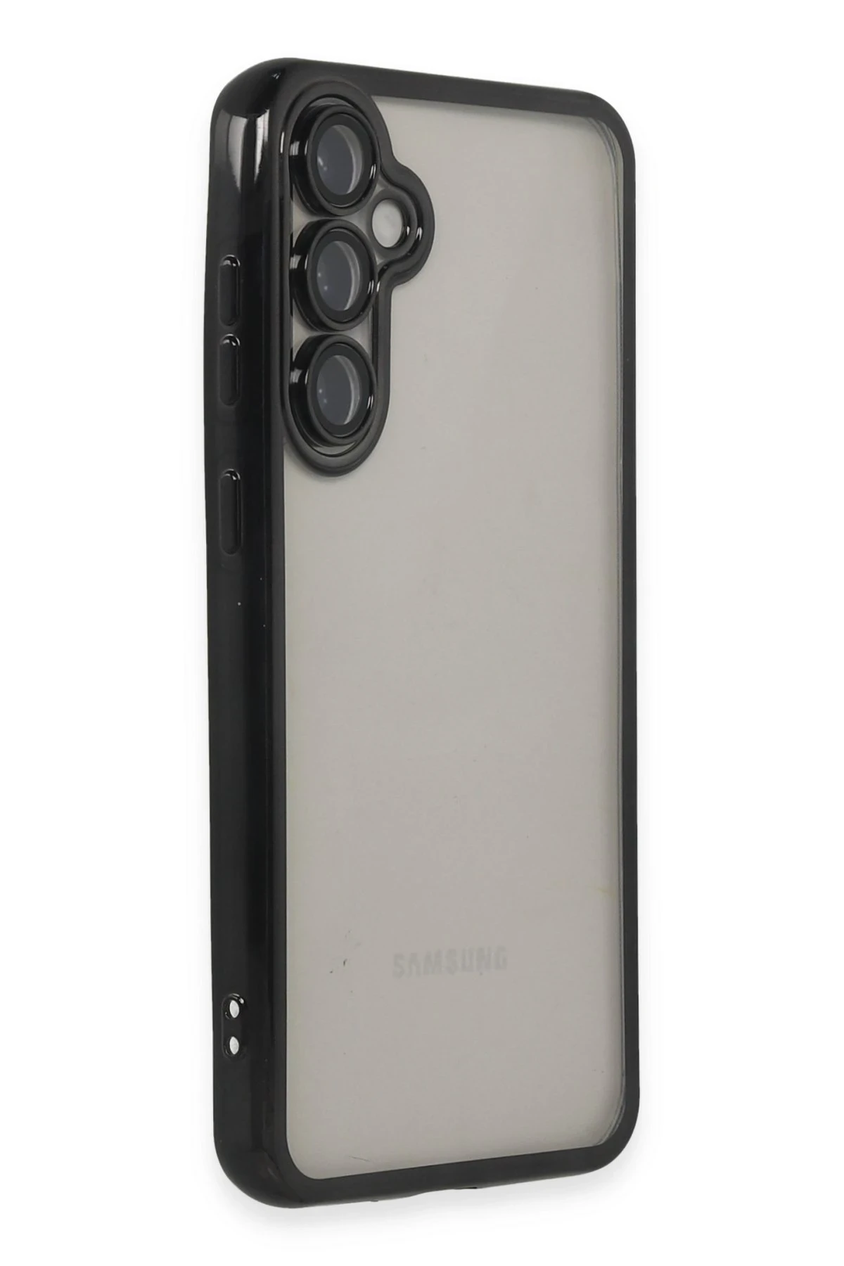 Newface Samsung Galaxy S23 FE Kılıf Razer Lensli Silikon - Siyah