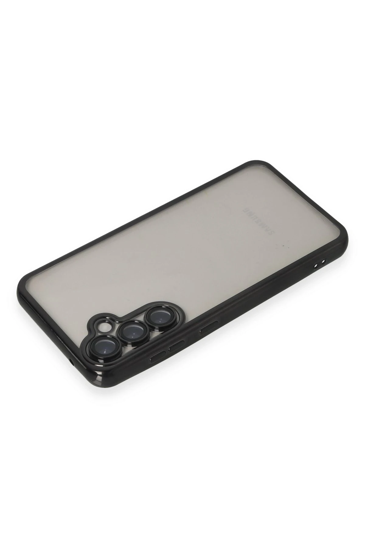 Newface Samsung Galaxy S23 FE Kılıf Razer Lensli Silikon - Siyah