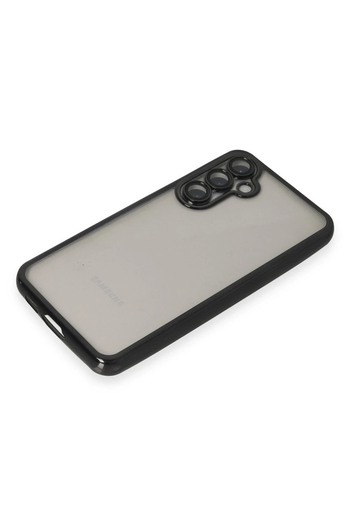 Newface Samsung Galaxy S23 FE Kılıf Razer Lensli Silikon - Siyah