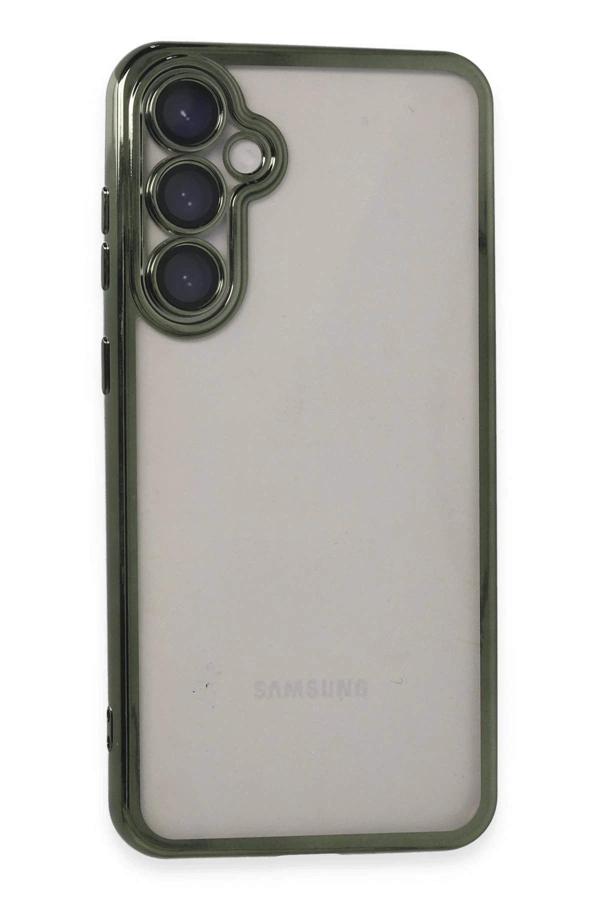 Newface Samsung Galaxy S23 FE Kılıf Razer Lensli Silikon - Yeşil