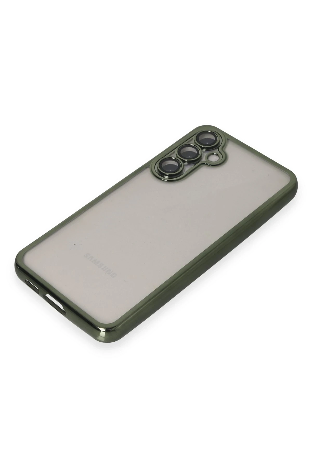Newface Samsung Galaxy S23 FE Kılıf Razer Lensli Silikon - Yeşil