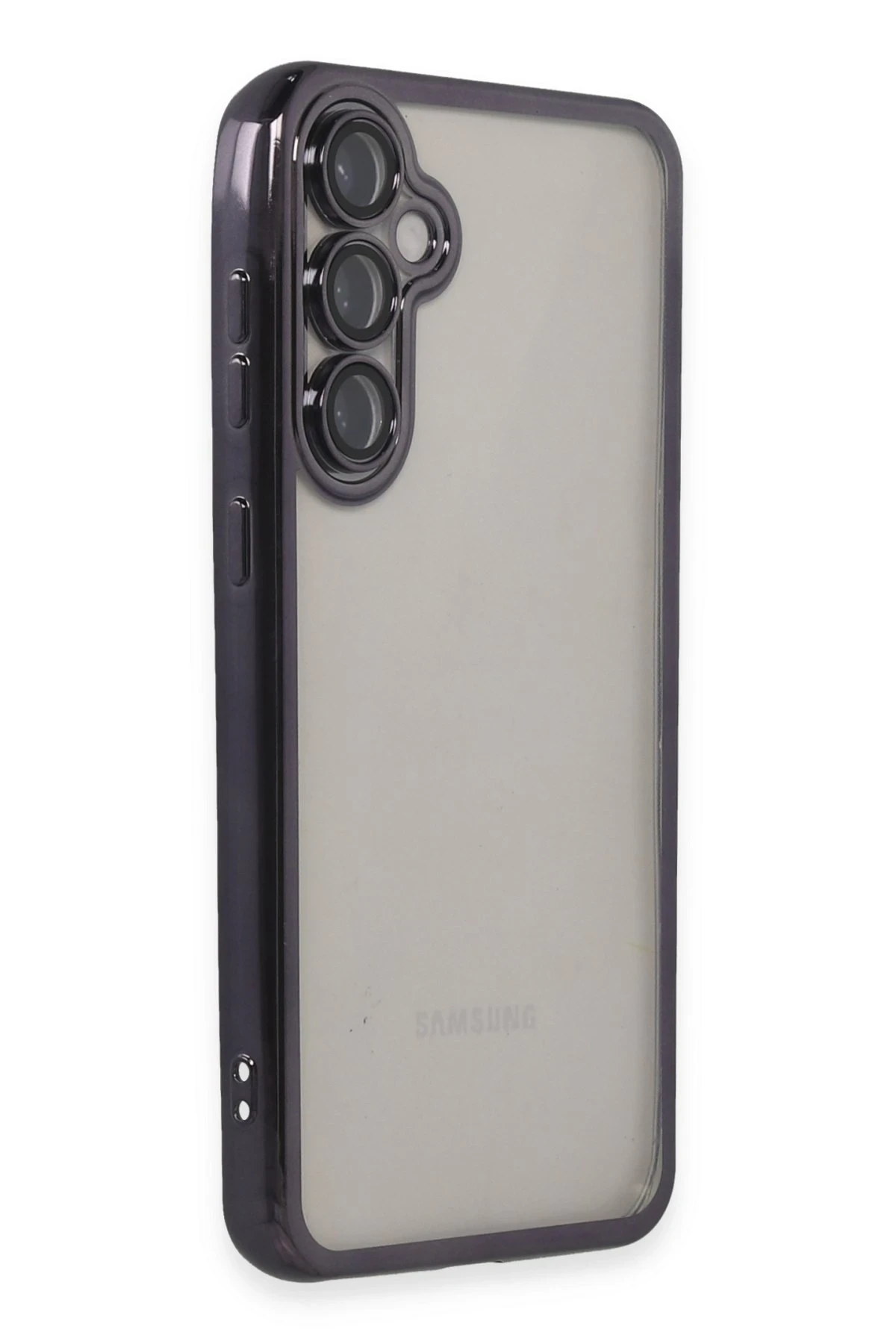 Newface Samsung Galaxy S23 FE Kılıf Razer Lensli Silikon - Mor