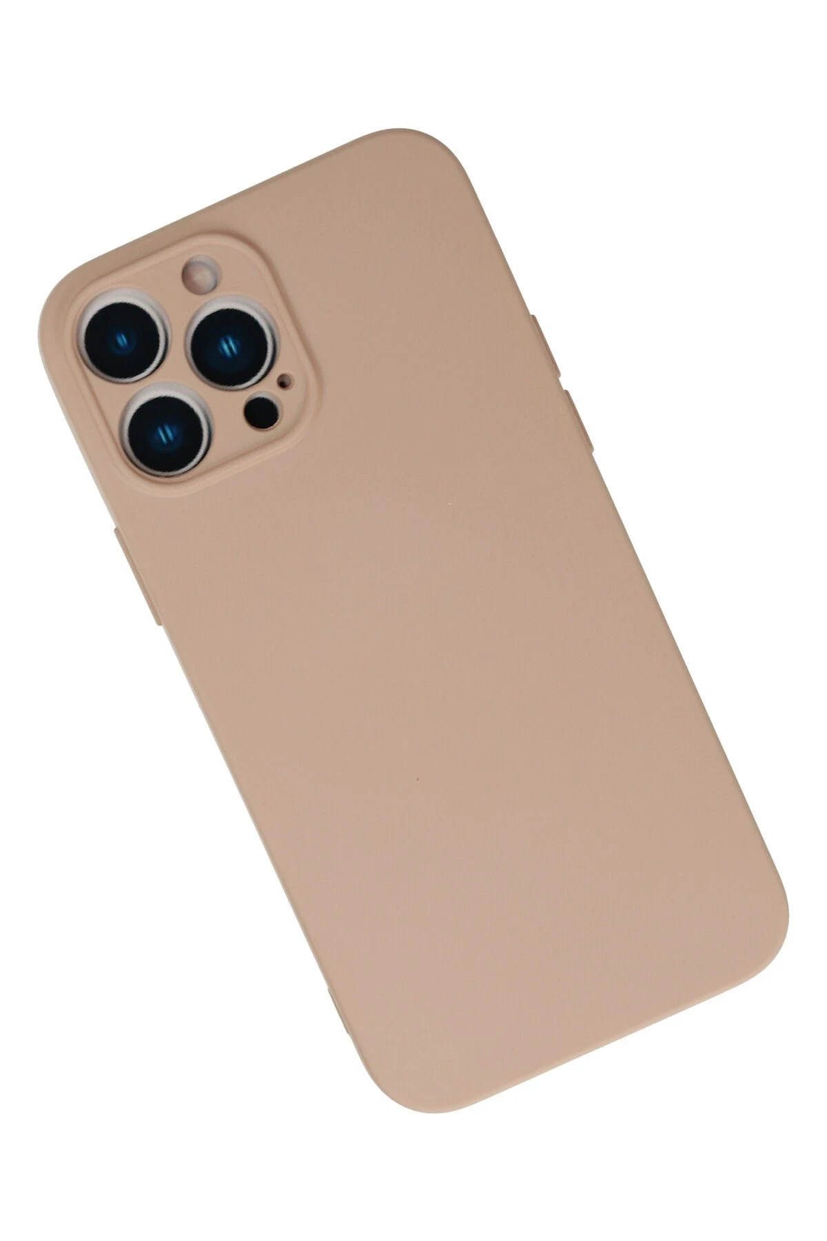 Newface iPhone 13 Pro Max Kılıf Nano içi Kadife Silikon - Pudra