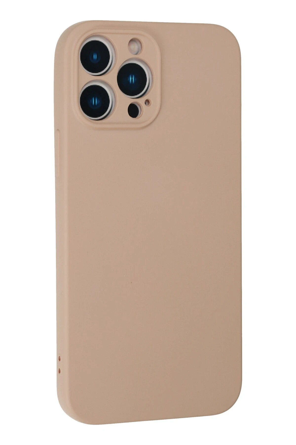 Newface iPhone 13 Pro Max Kılıf Nano içi Kadife Silikon - Pudra