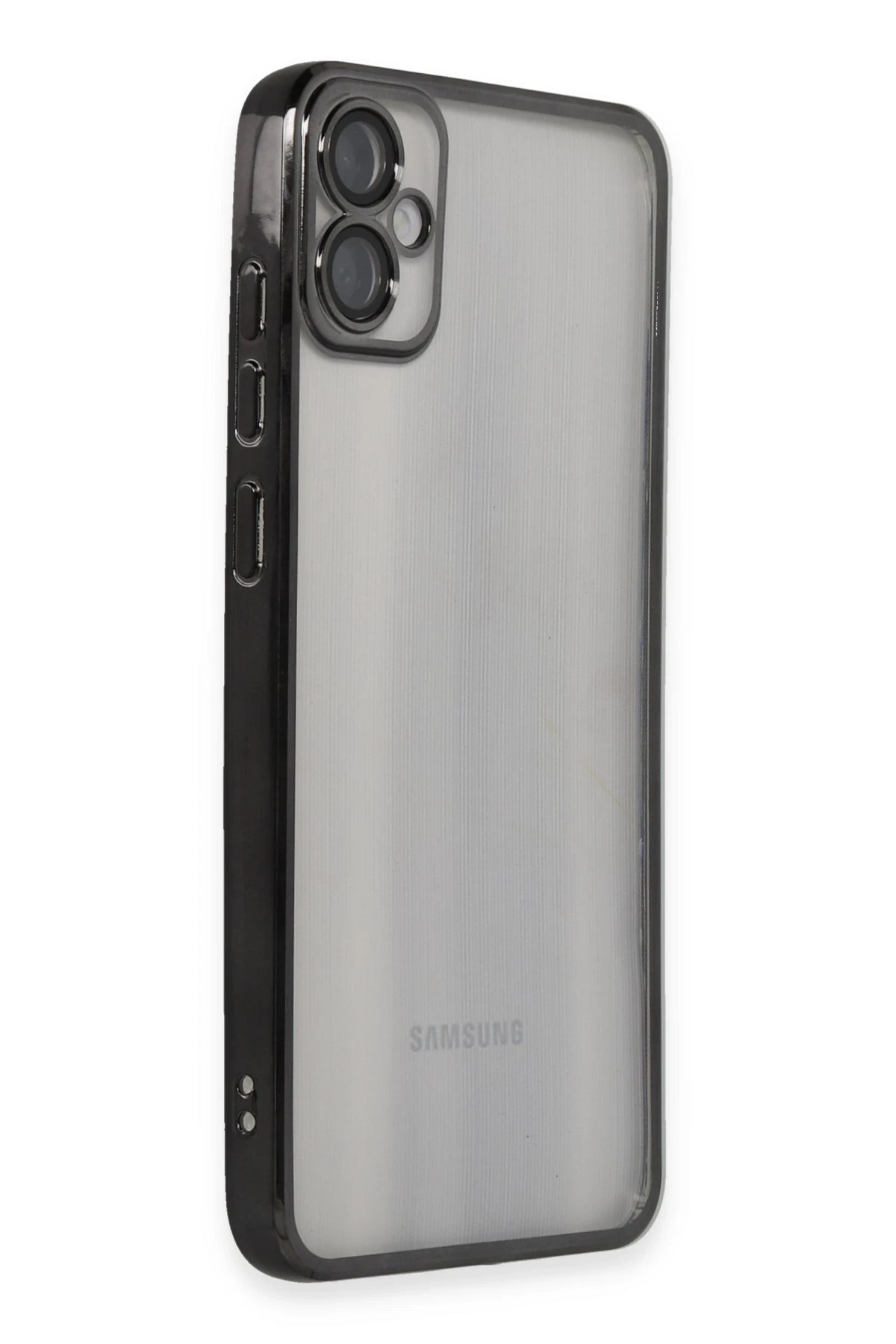 Newface Samsung Galaxy A05 Kılıf Razer Lensli Silikon - Siyah