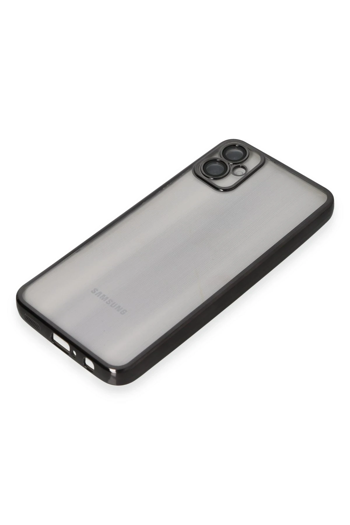 Newface Samsung Galaxy A05 Kılıf Razer Lensli Silikon - Siyah