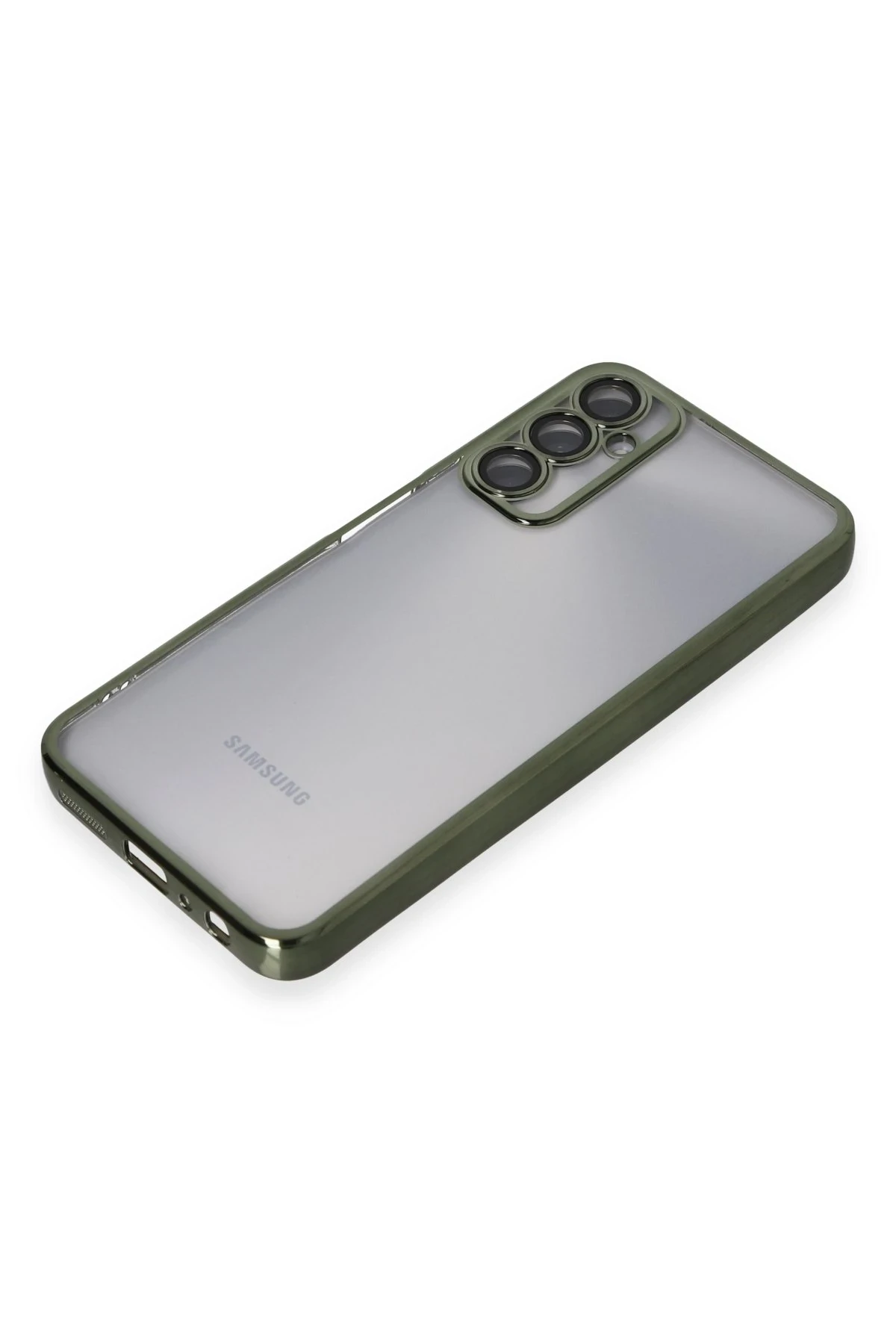 Newface Samsung Galaxy A05S Kılıf Razer Lensli Silikon - Yeşil