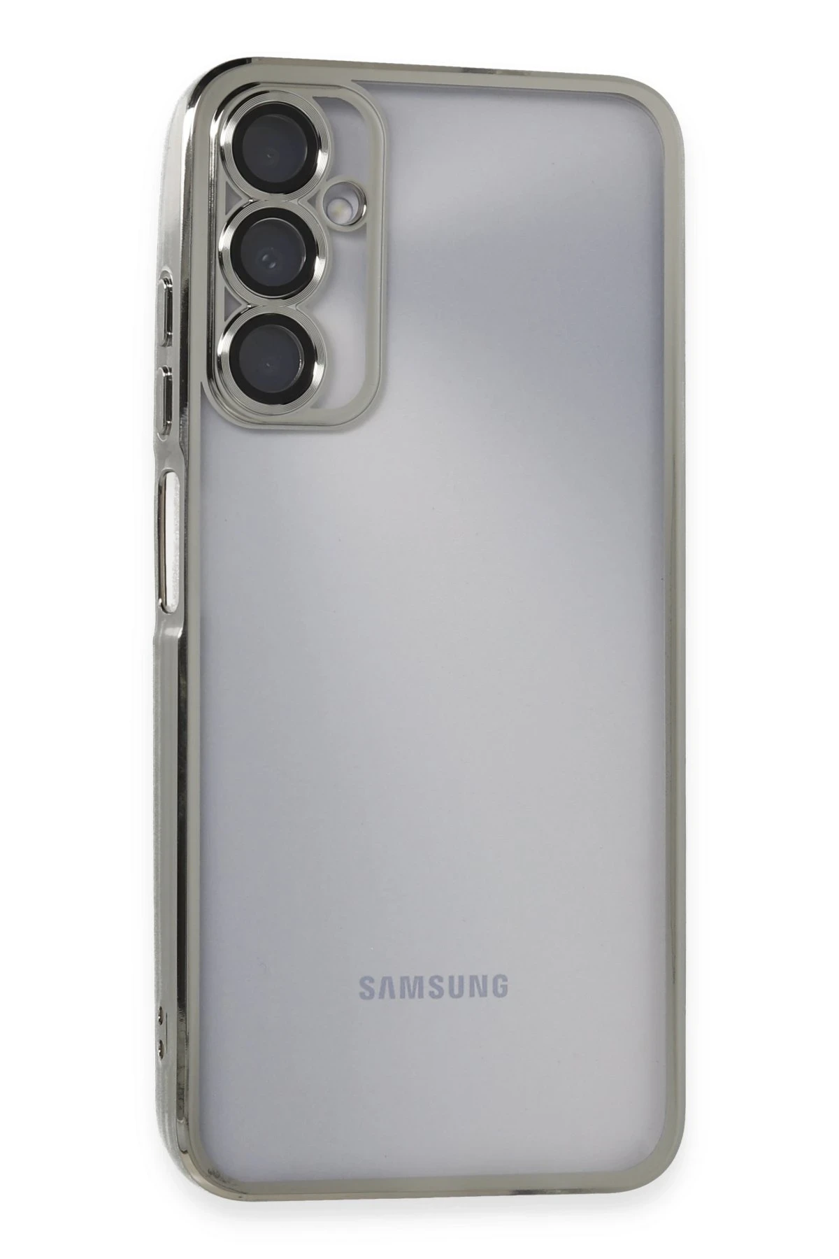 Newface Samsung Galaxy A05S Kılıf Razer Lensli Silikon - Gümüş