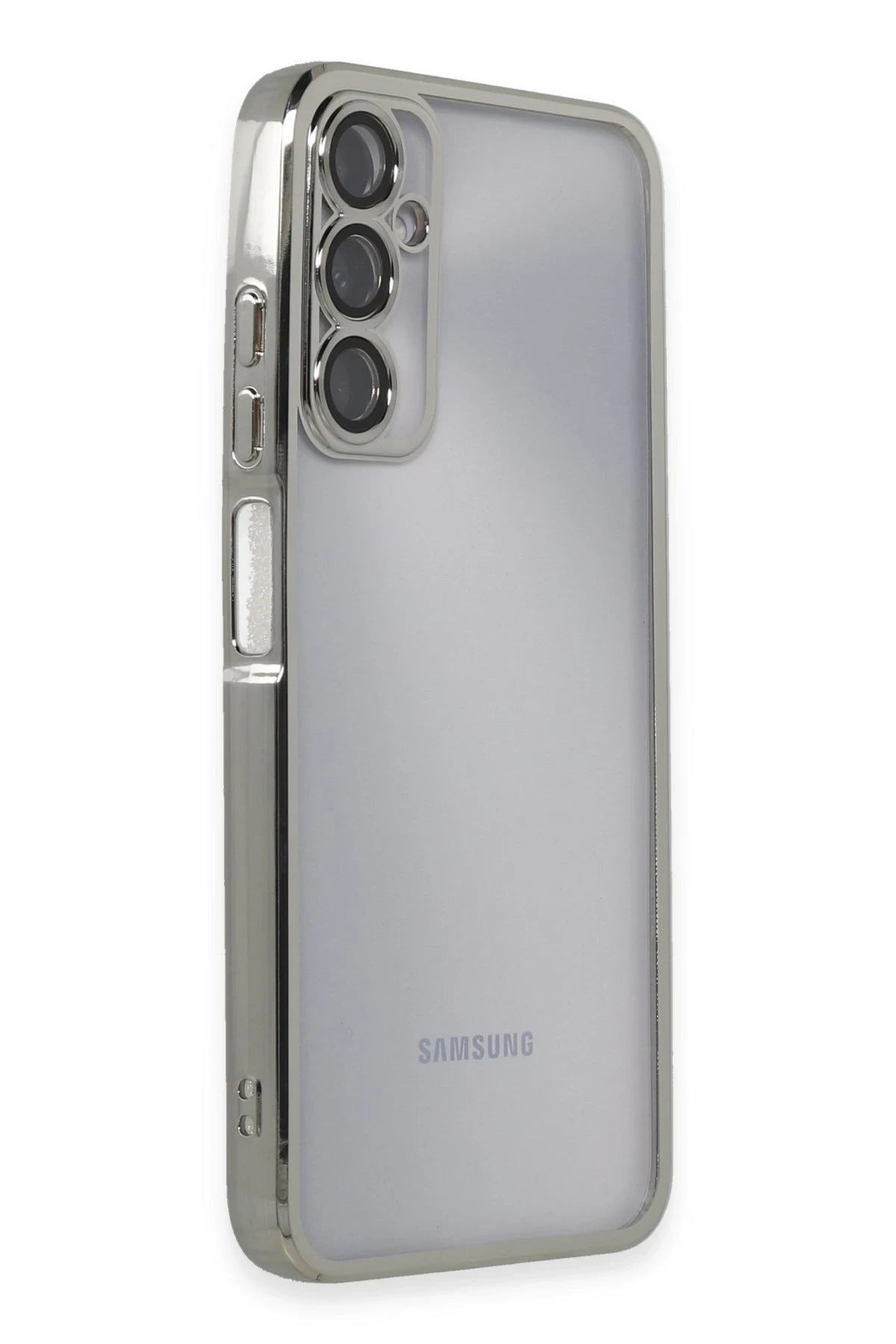 Newface Samsung Galaxy A05S Kılıf Razer Lensli Silikon - Gümüş