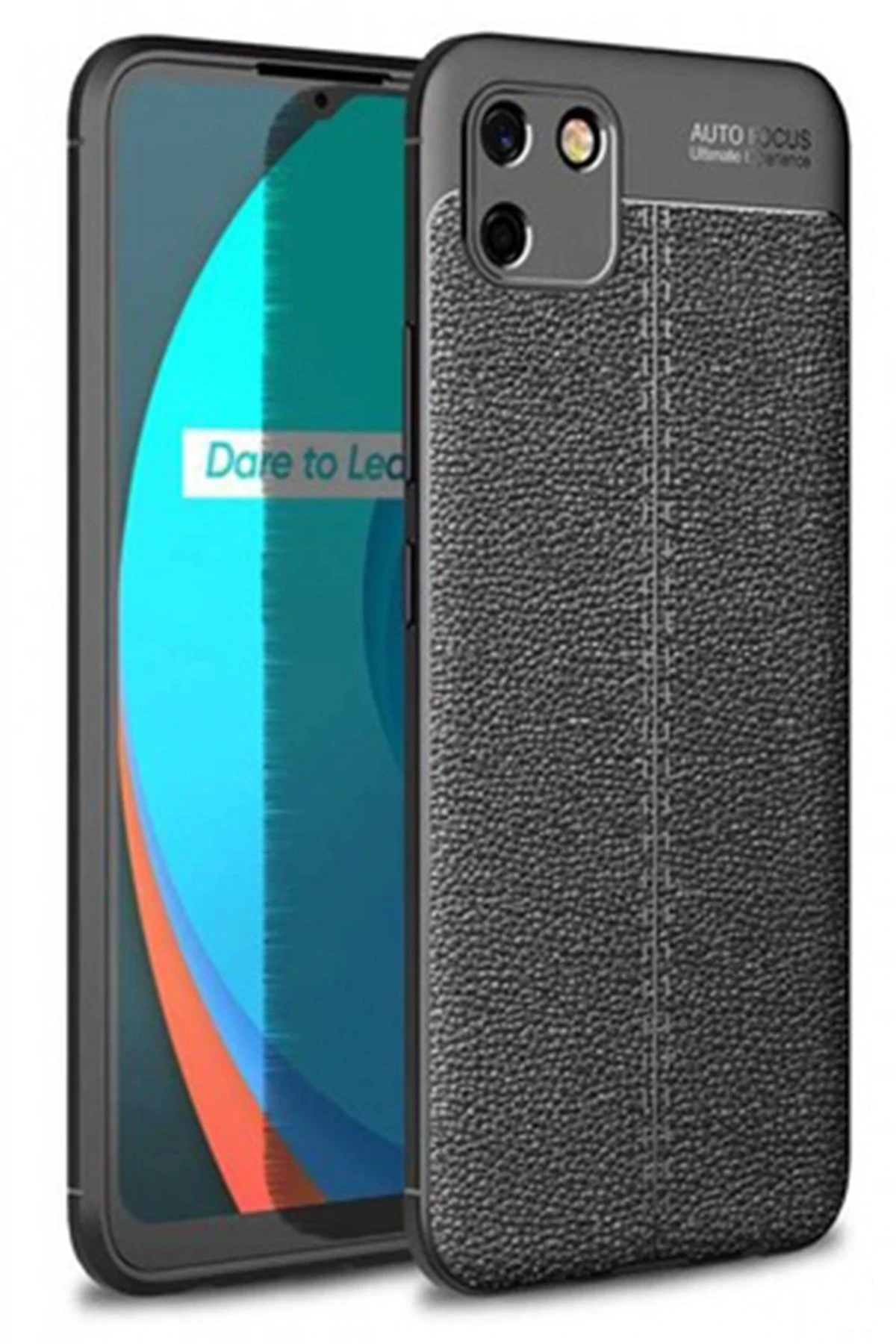 Newface Realme C11 Kılıf Auto Focus Kapak - Siyah