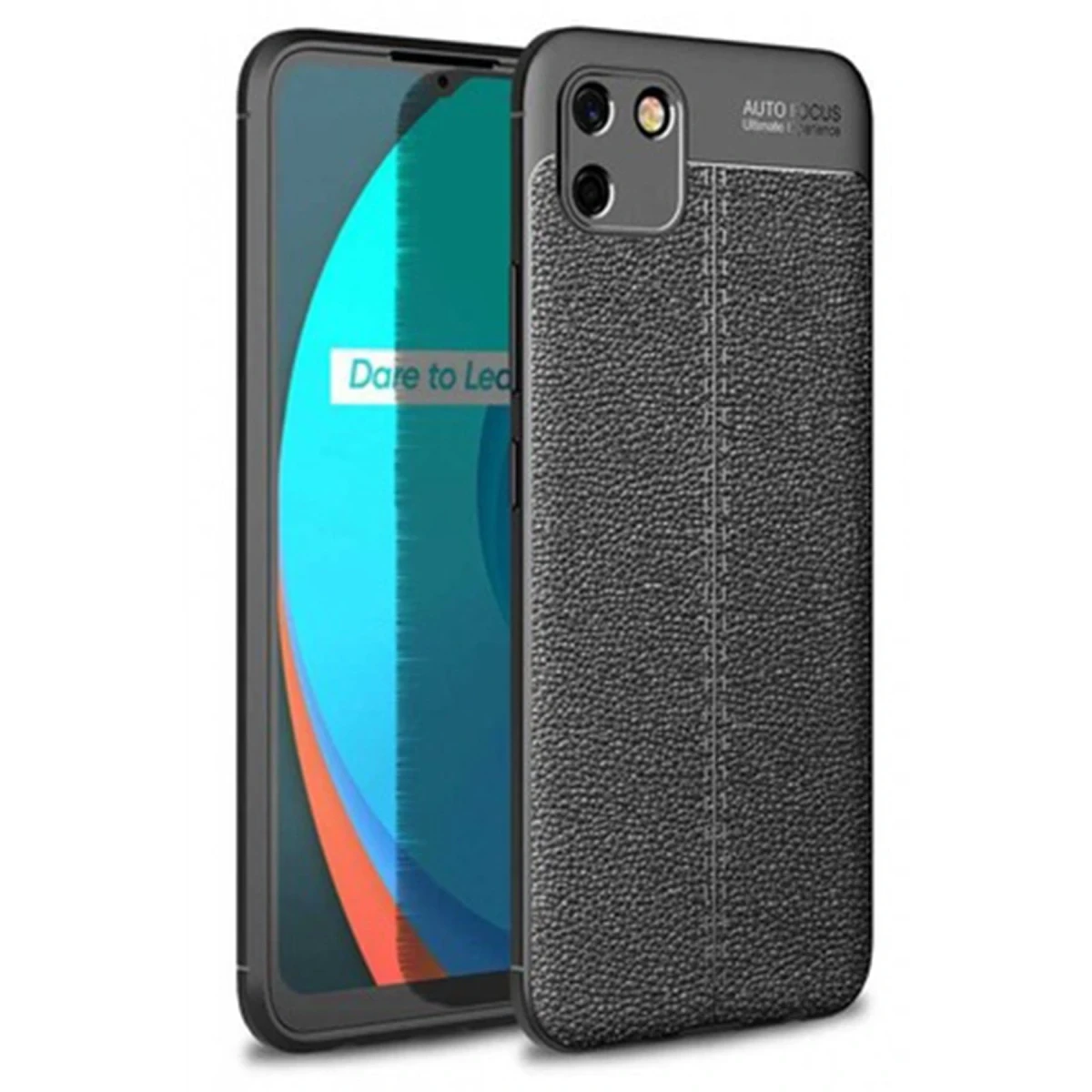 Newface Realme C11 Kılıf Auto Focus Kapak - Siyah — görsel 2
