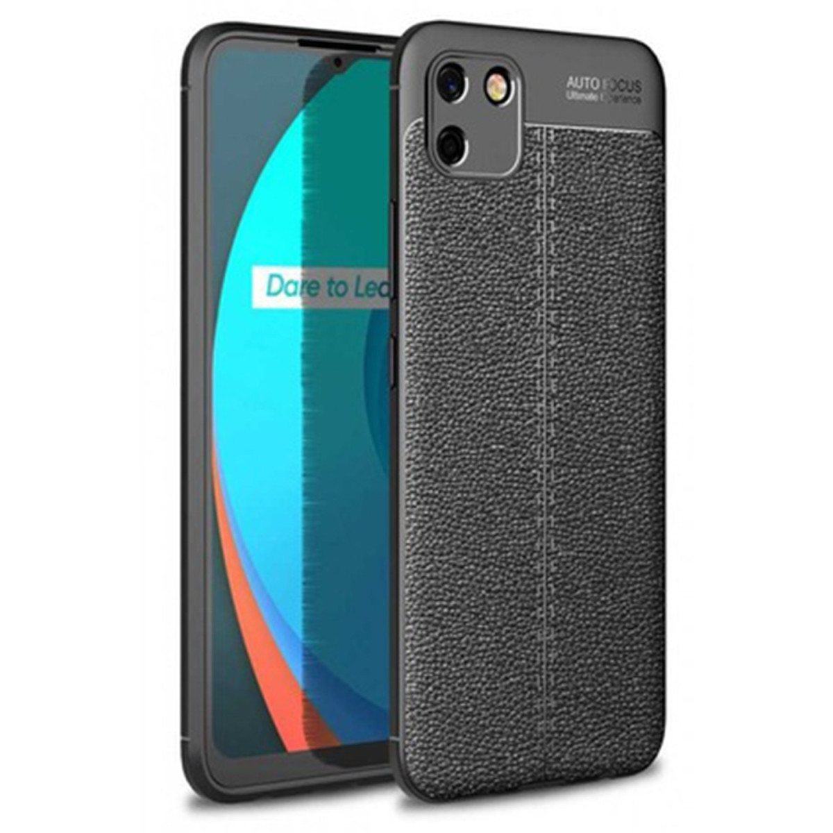 Newface Realme C11 Kılıf Auto Focus Kapak - Siyah — görsel 3