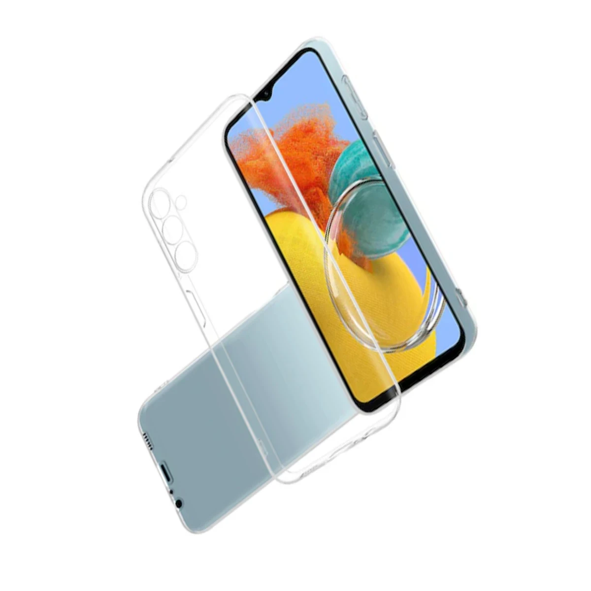 Newface Samsung Galaxy M14 5G Kılıf Lüx Şeffaf Silikon — görsel 5