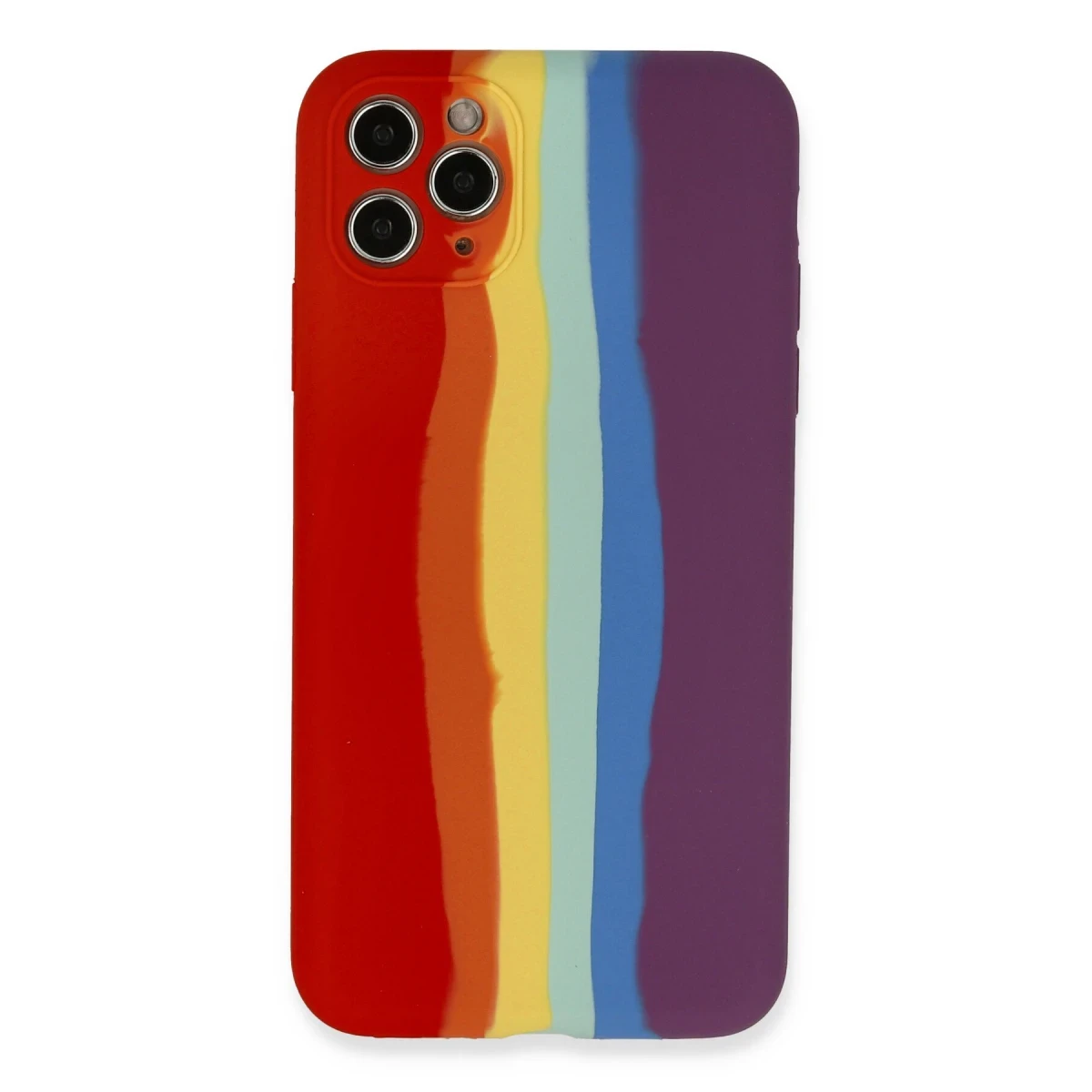 Newface Apple iPhone 11 Pro Kılıf Ebruli Lansman Silikon - Kırmızı-Mor — görsel 4