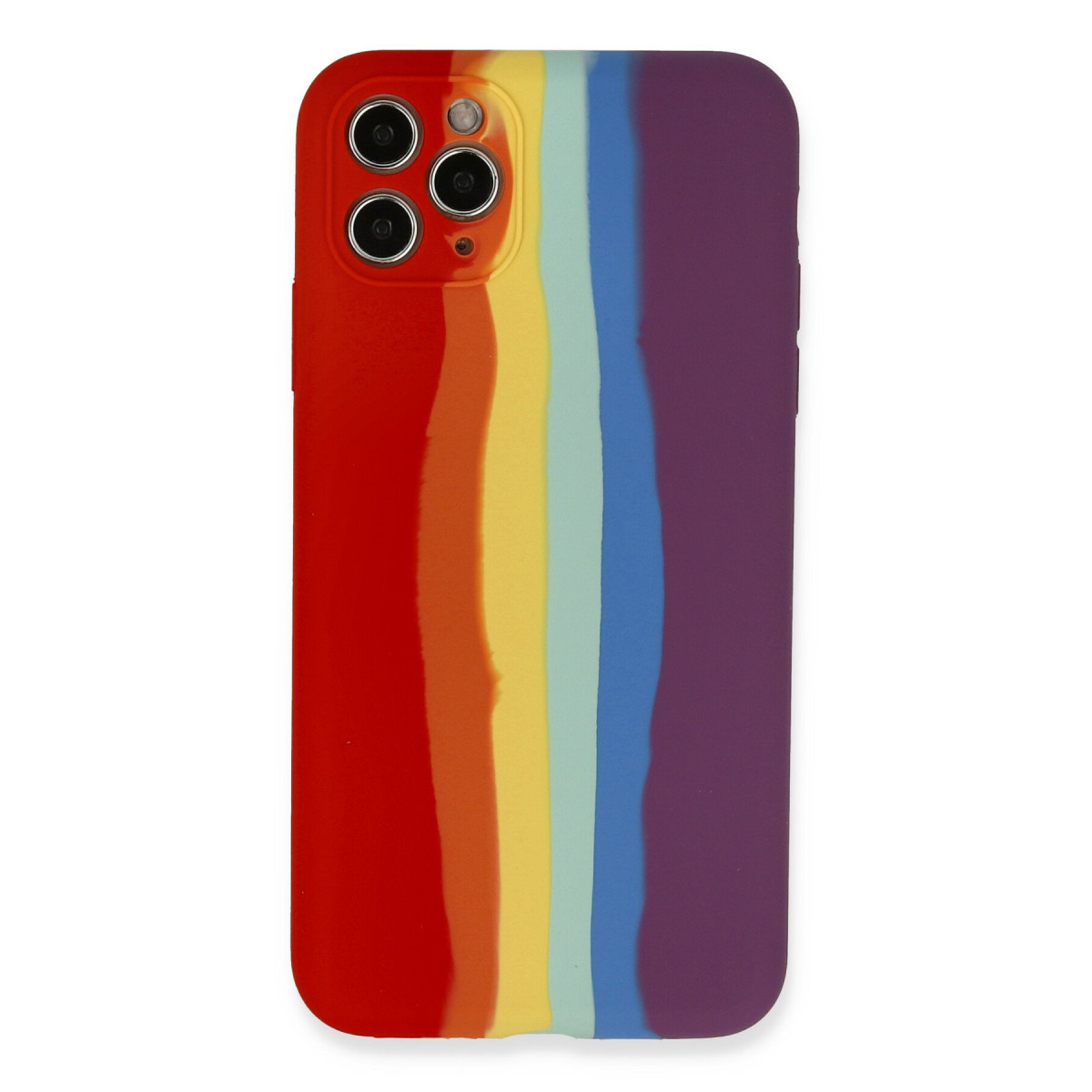 Newface Apple iPhone 11 Pro Kılıf Ebruli Lansman Silikon - Kırmızı-Mor — görsel 7