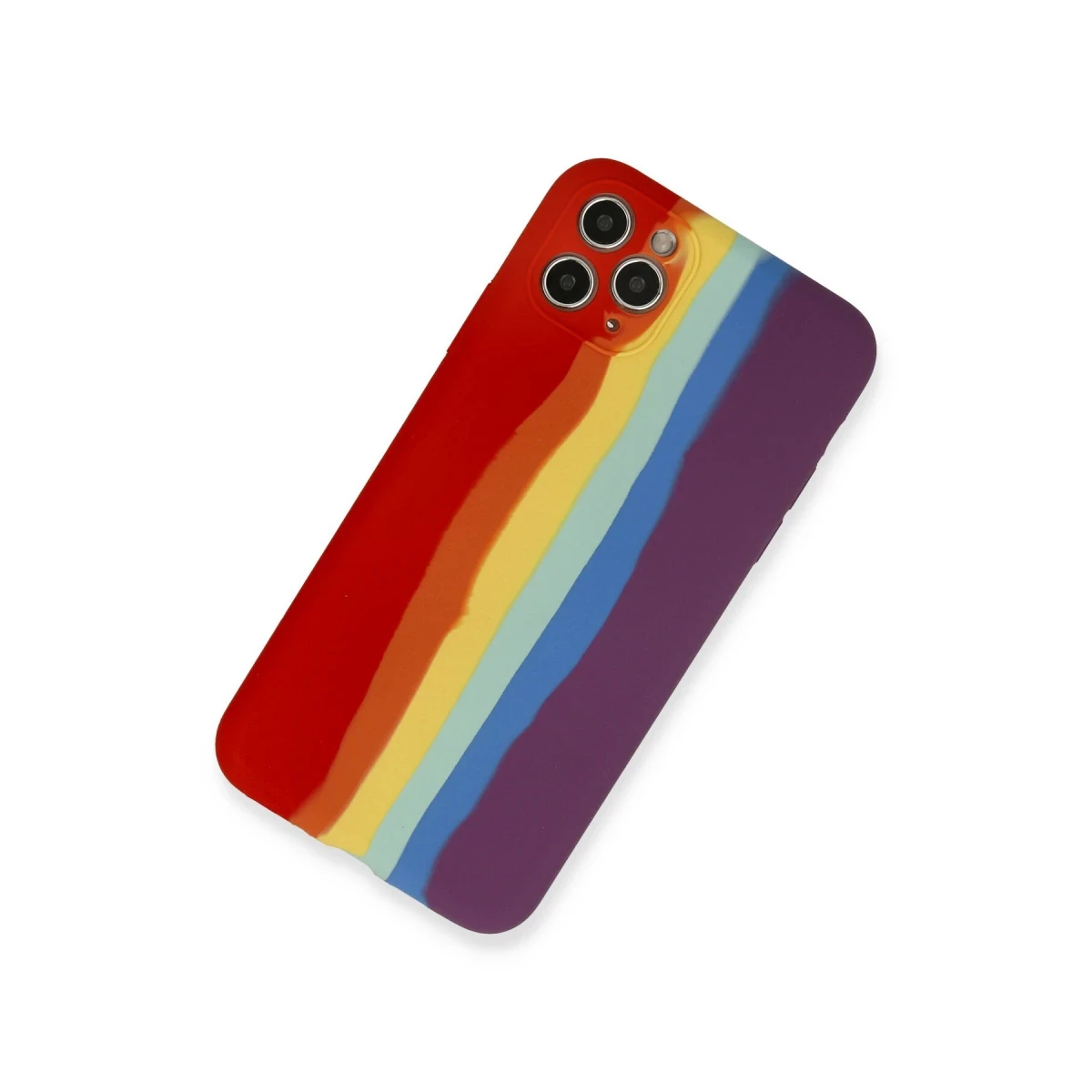 Newface Apple iPhone 11 Pro Kılıf Ebruli Lansman Silikon - Kırmızı-Mor — görsel 5