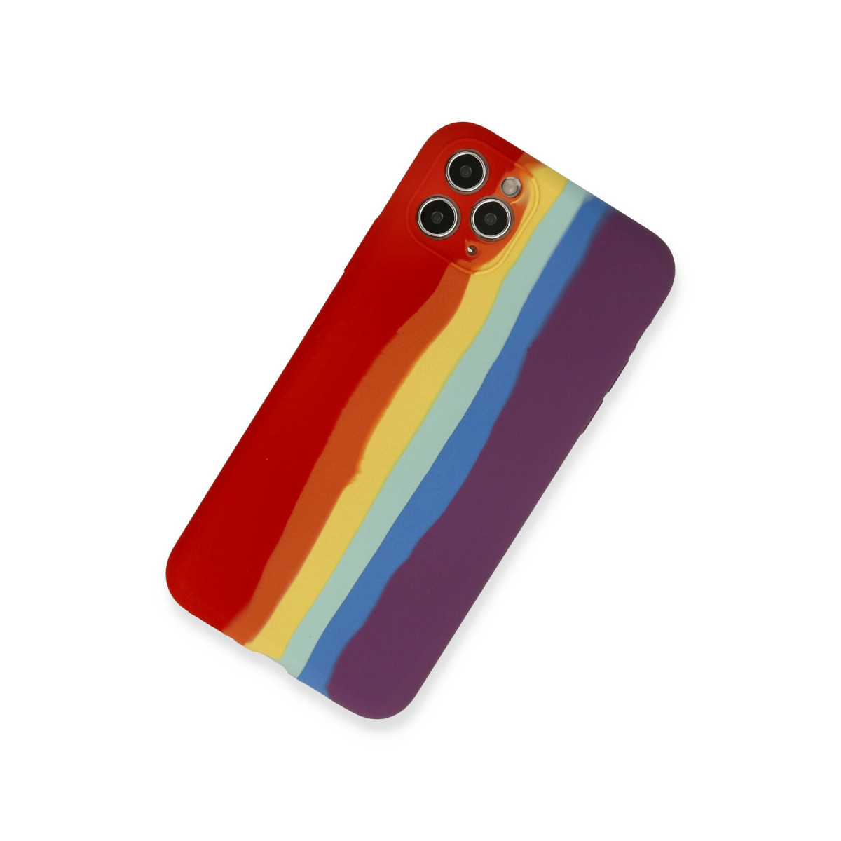 Newface Apple iPhone 11 Pro Kılıf Ebruli Lansman Silikon - Kırmızı-Mor — görsel 8