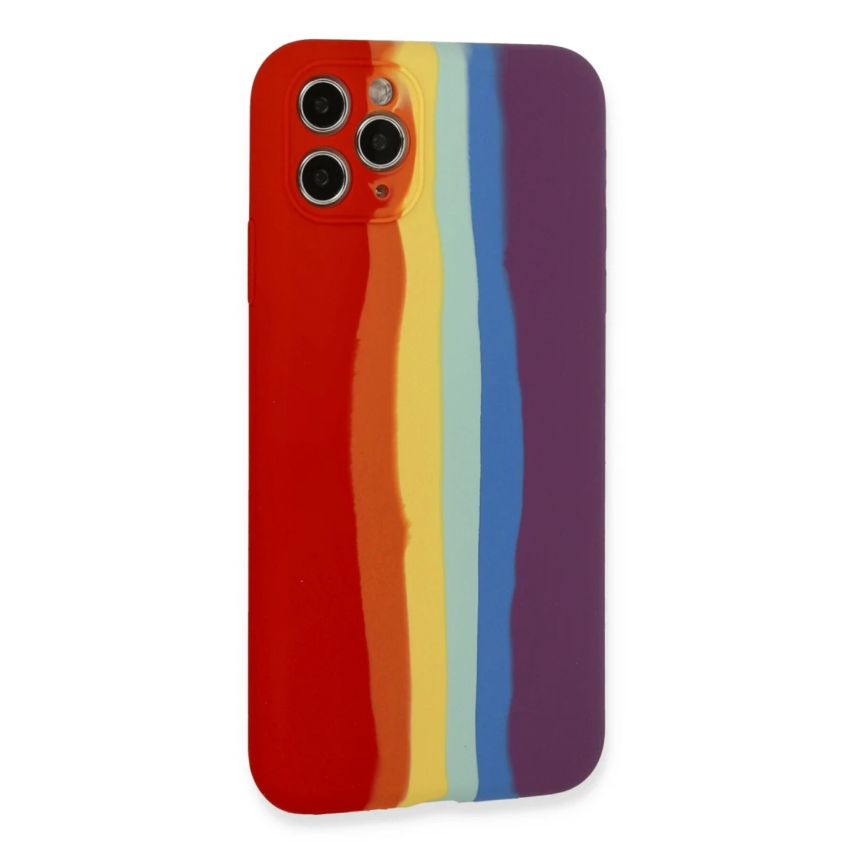 Newface Apple iPhone 11 Pro Kılıf Ebruli Lansman Silikon - Kırmızı-Mor — görsel 6
