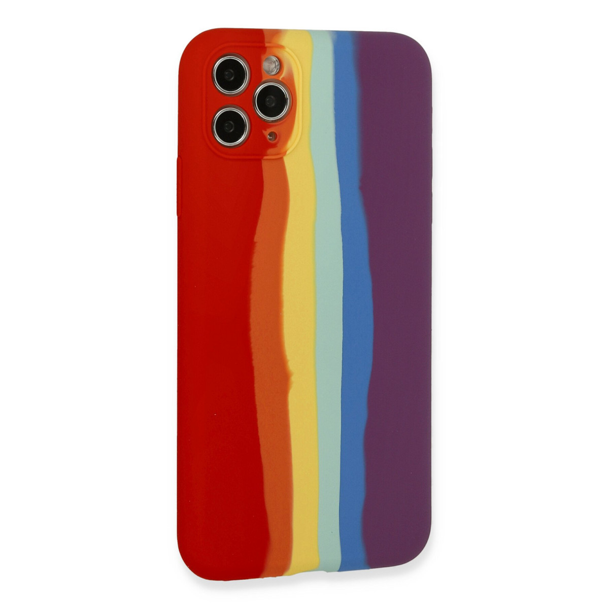 Newface Apple iPhone 11 Pro Kılıf Ebruli Lansman Silikon - Kırmızı-Mor — görsel 9