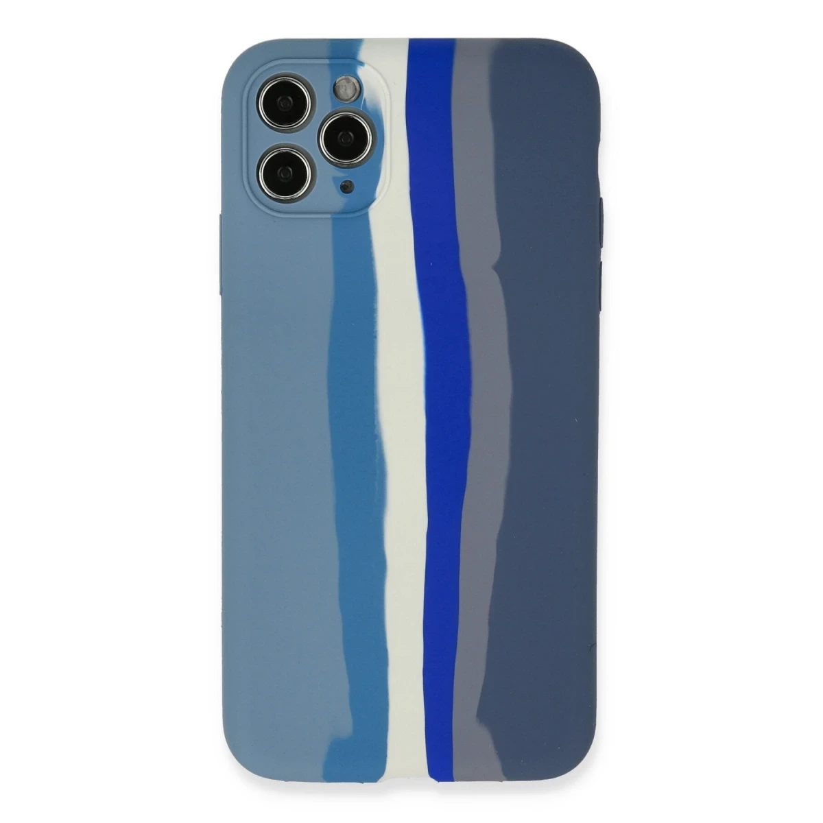 Newface Apple iPhone 11 Pro Kılıf Ebruli Lansman Silikon - Mavi-Gri